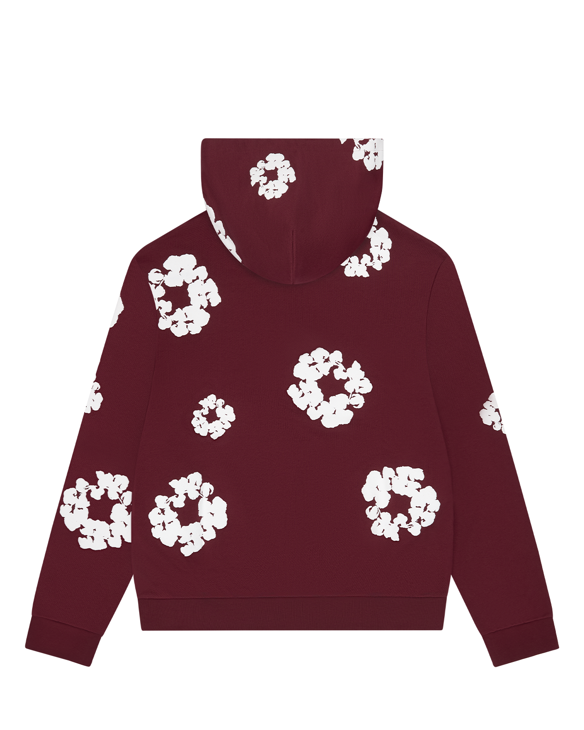 Cotton Wreath Hoodie Burgundy