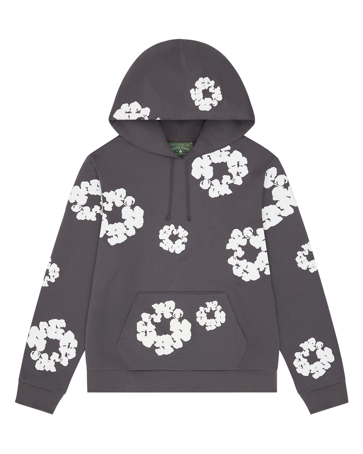 Cotton Wreath Hoodie Charcoal