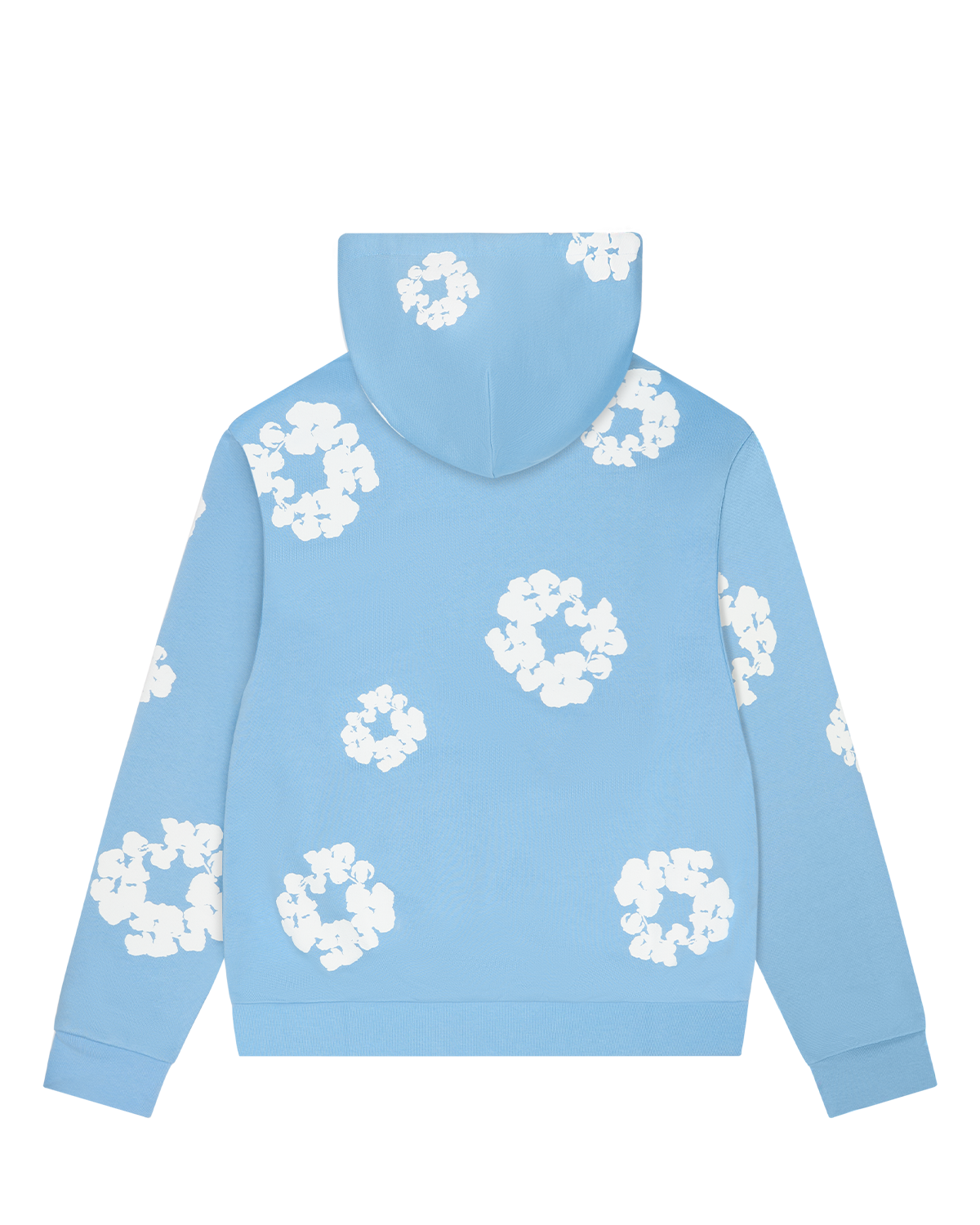 Cotton Wreath Hoodie Light Blue