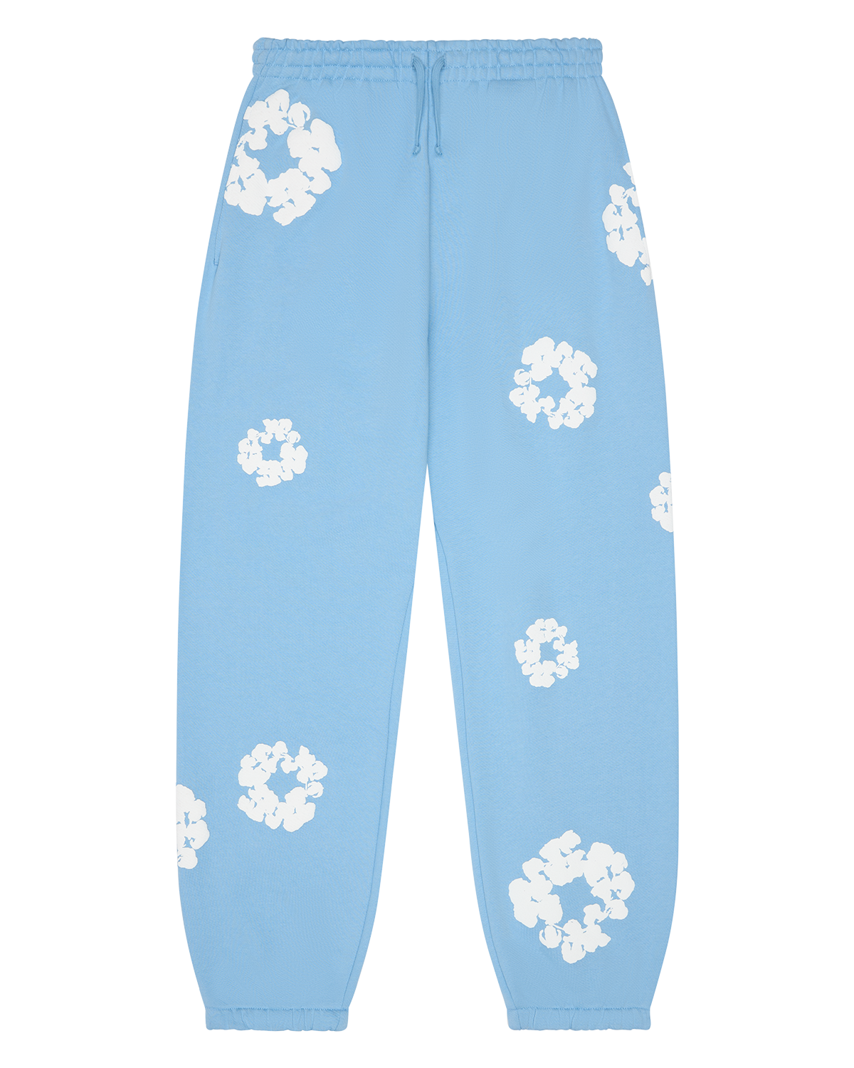 Cotton Wreath Sweatpants Light Blue