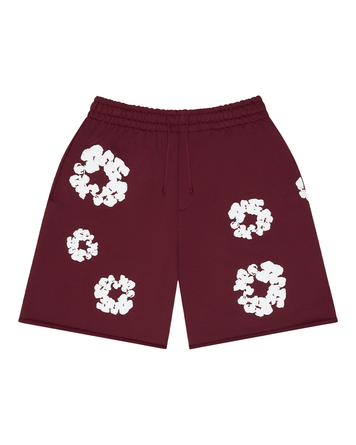 Cotton Wreath Sweatshorts Burgundy