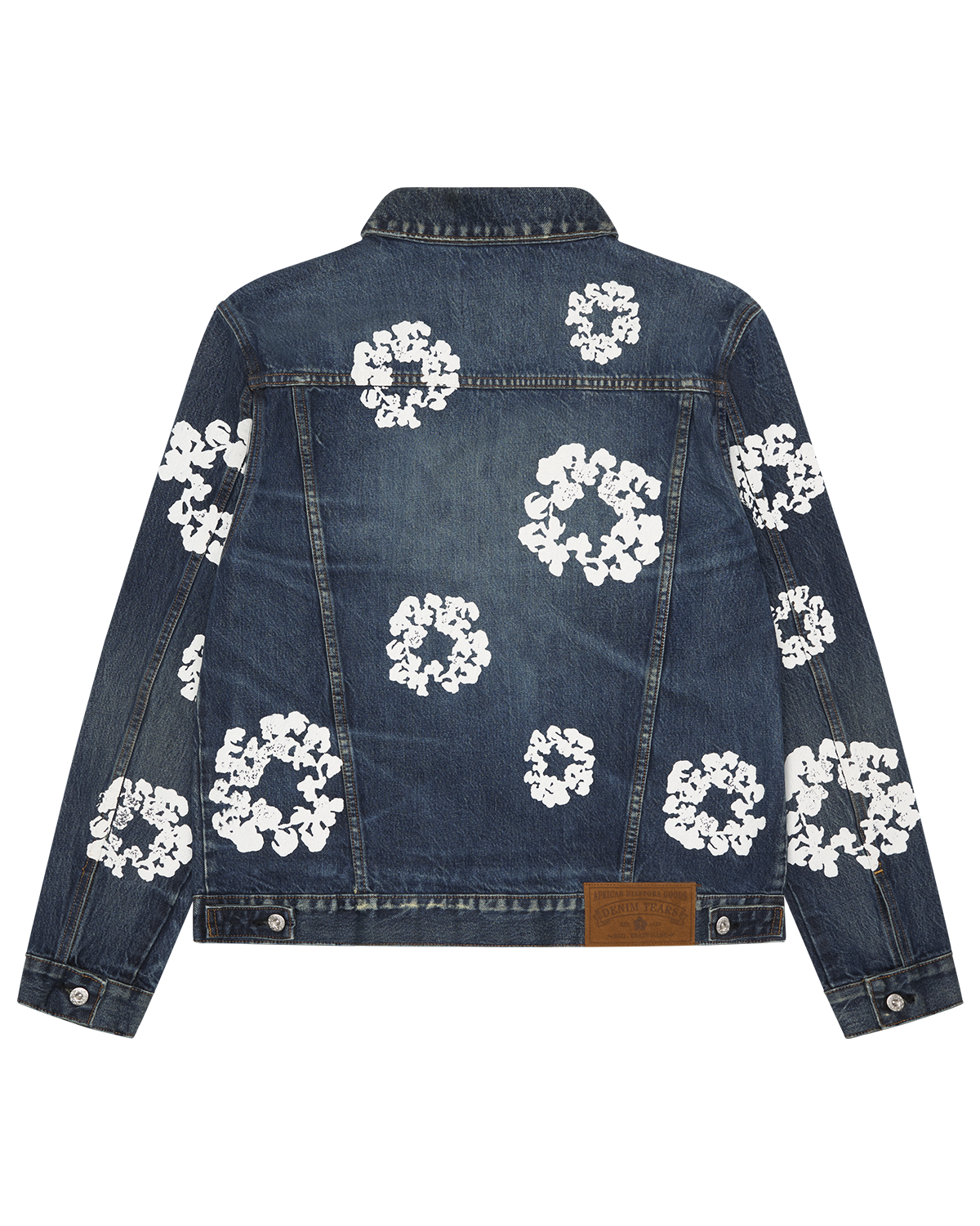 Cotton Wreath Denim Jacket Dark Wash