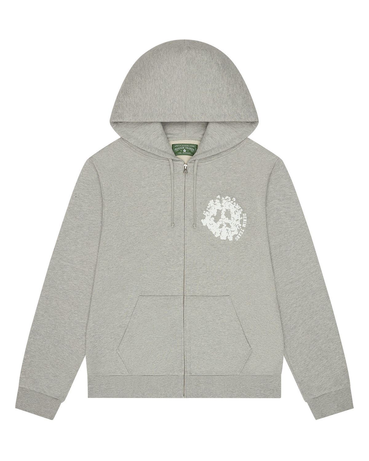Denim University Zip Hoodie Grey