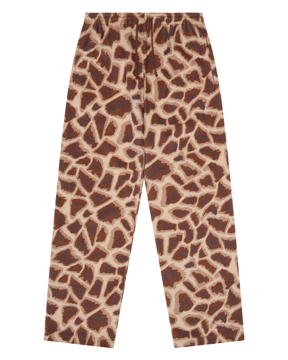 Faux Fur Giraffe Print Sweatpant