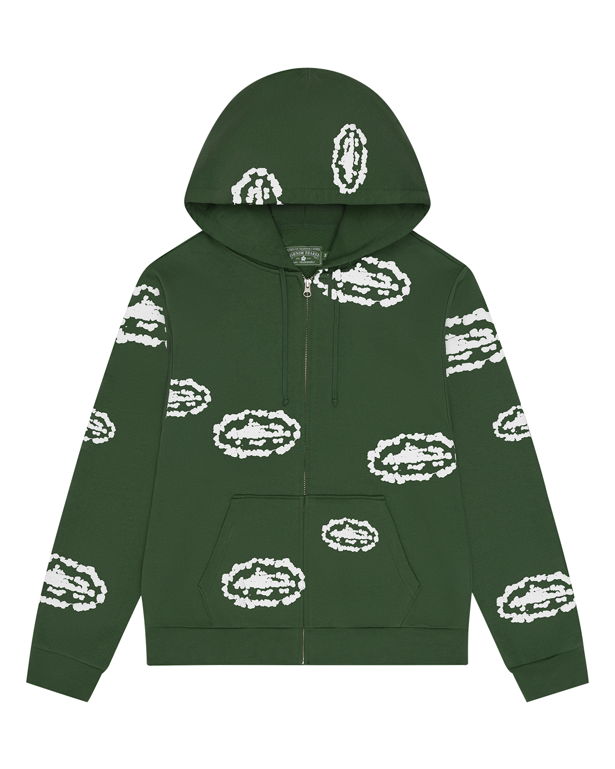 Island Wreath Zip Hoodie Green