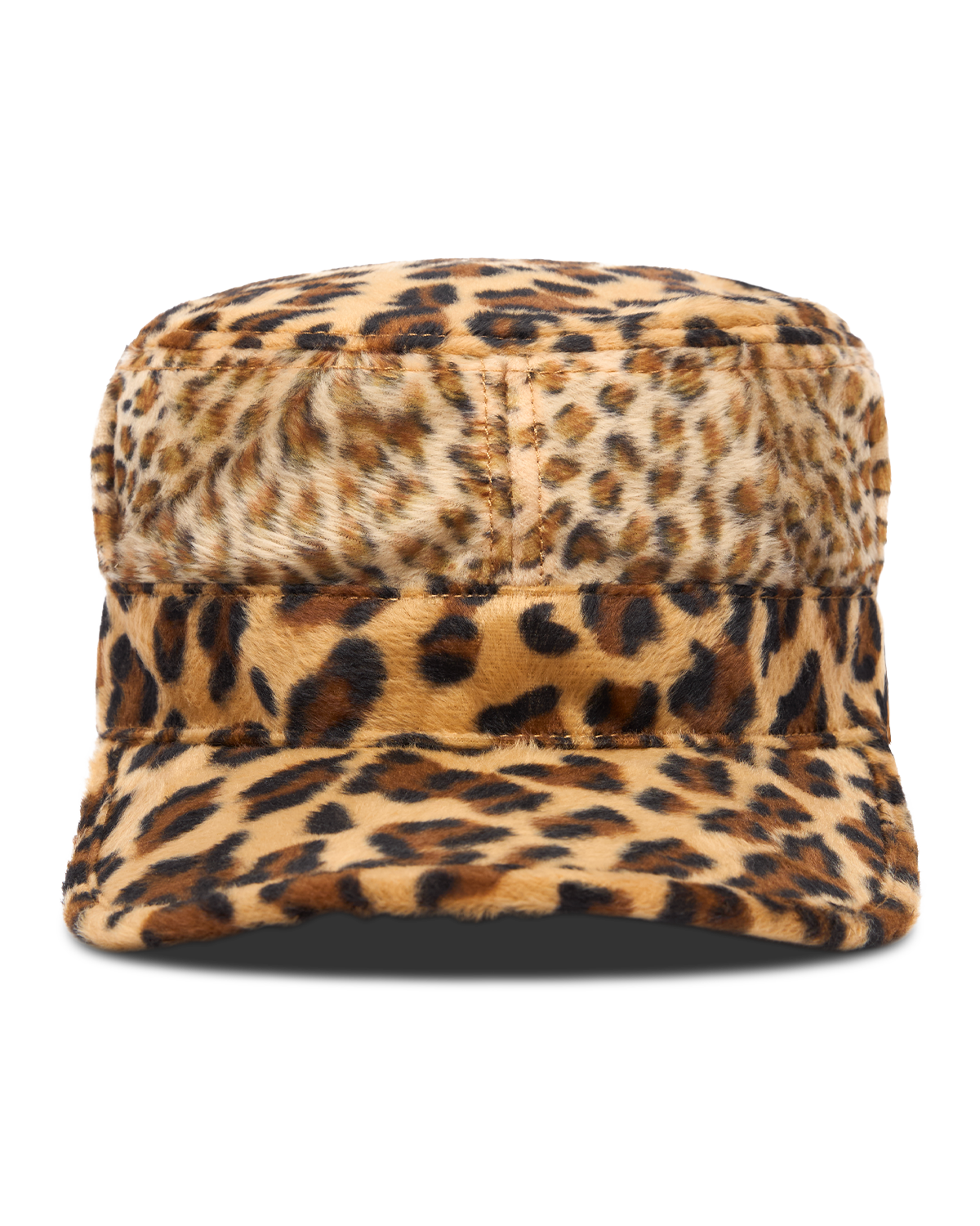 Faux Fur Leopard Print Cap