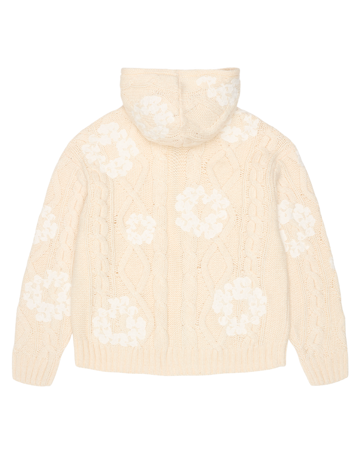 Cotton Wreath Fisherman Zip Up Sweater