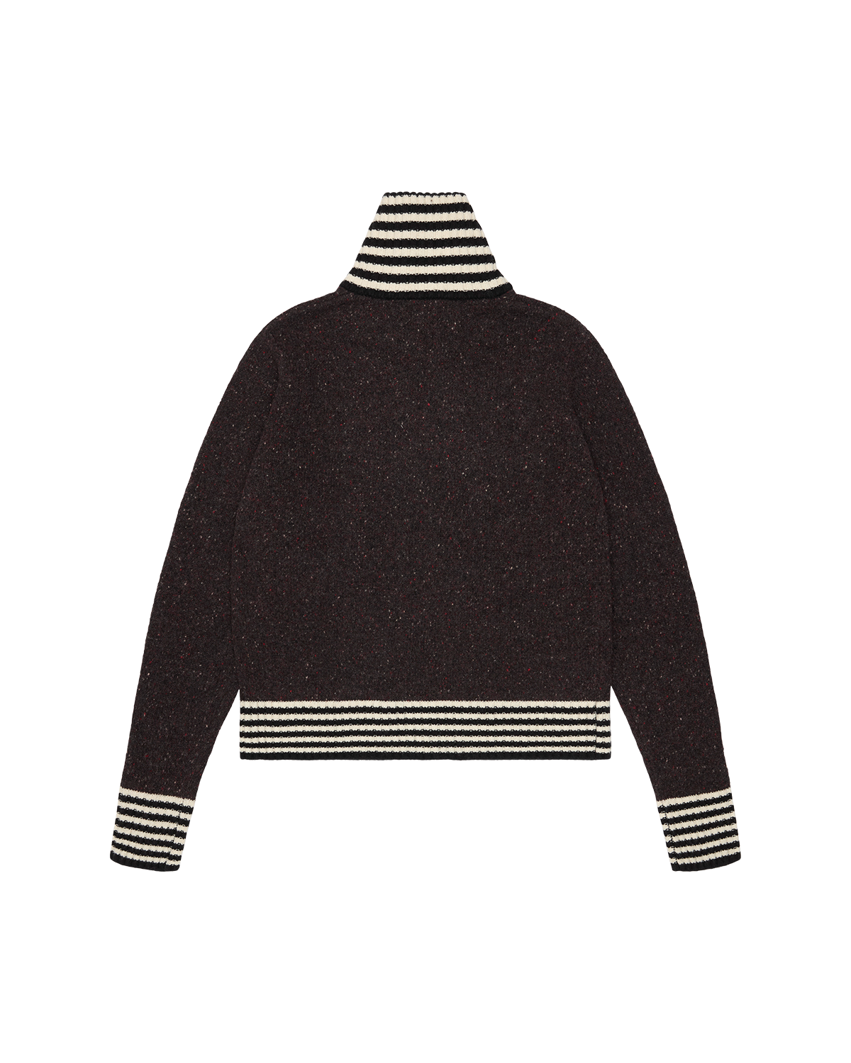 University Zip Up Sweater Black