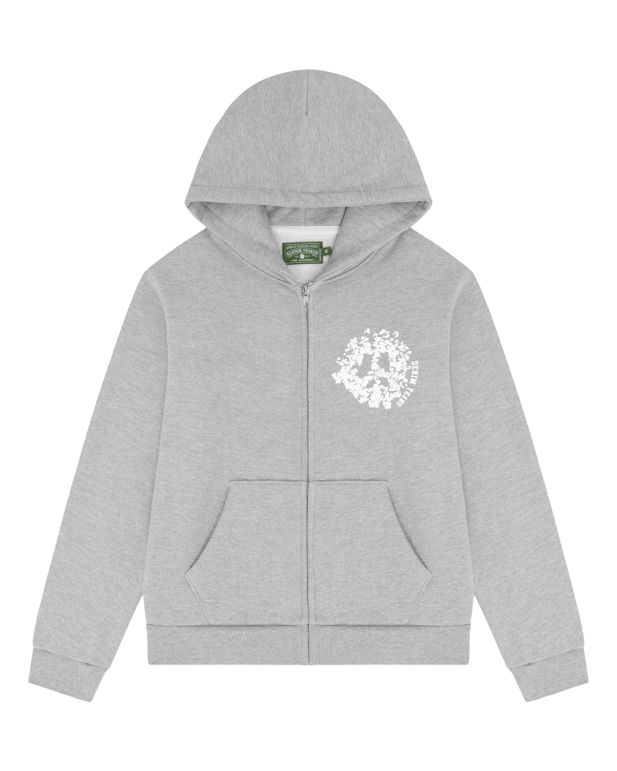 Denim University Zip Hoodie Grey