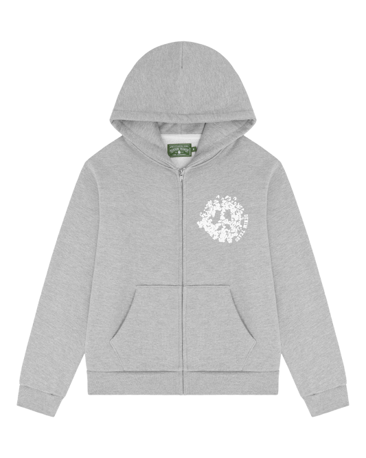 Denim University Zip Hoodie Grey