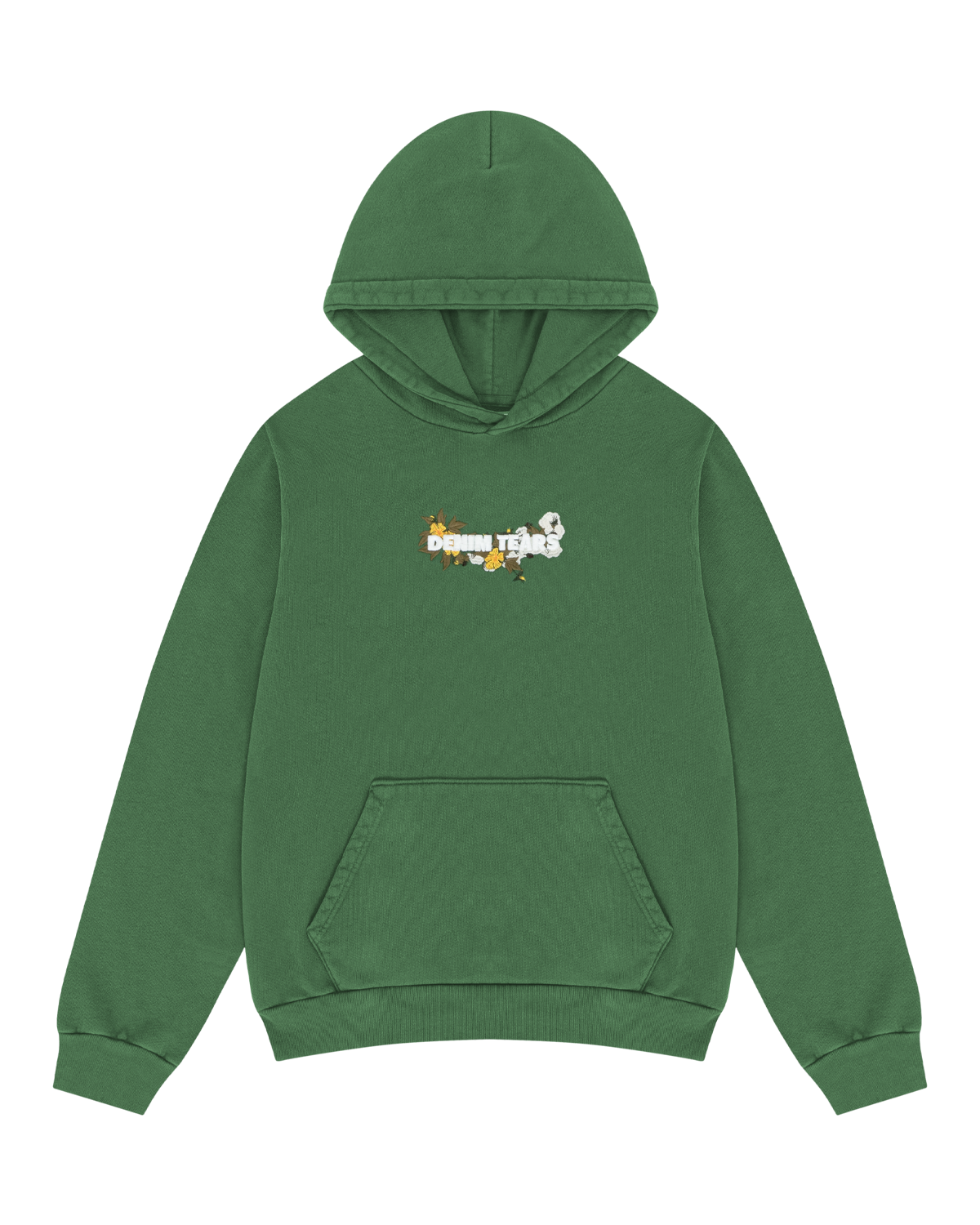 Embroidered Logo Hoodie Green