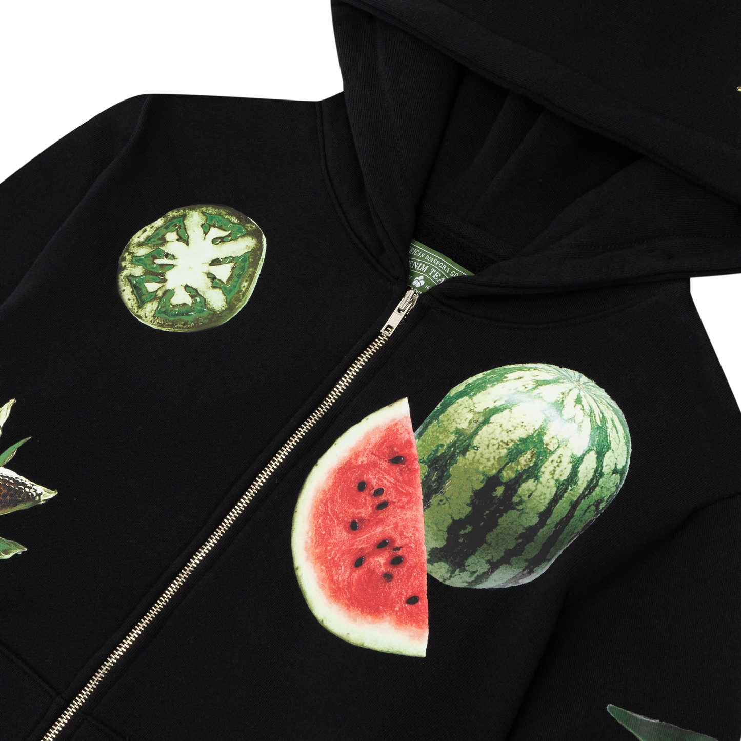 Fruit Collage Zip Up Hoodie