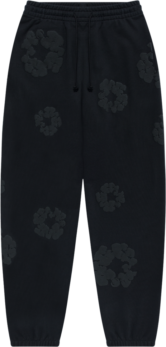Mono Cotton Wreath Sweatpants Black