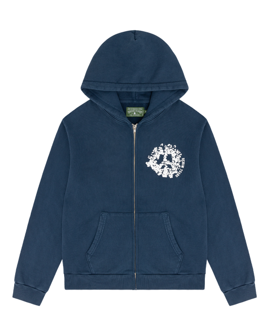 Denim University Zip Hoodie Navy