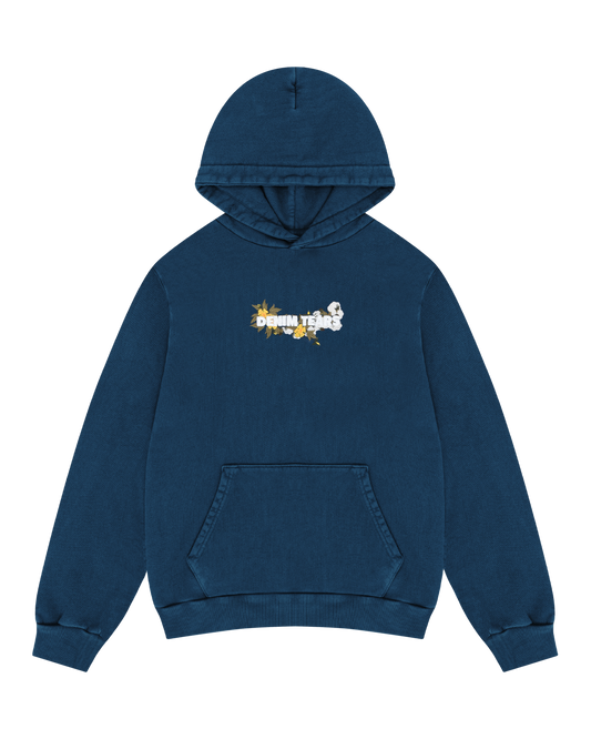 Embroidered Logo Hoodie Navy