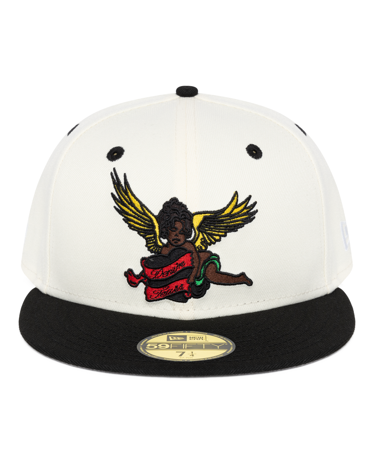 Black Cherub New Era Hat Natural