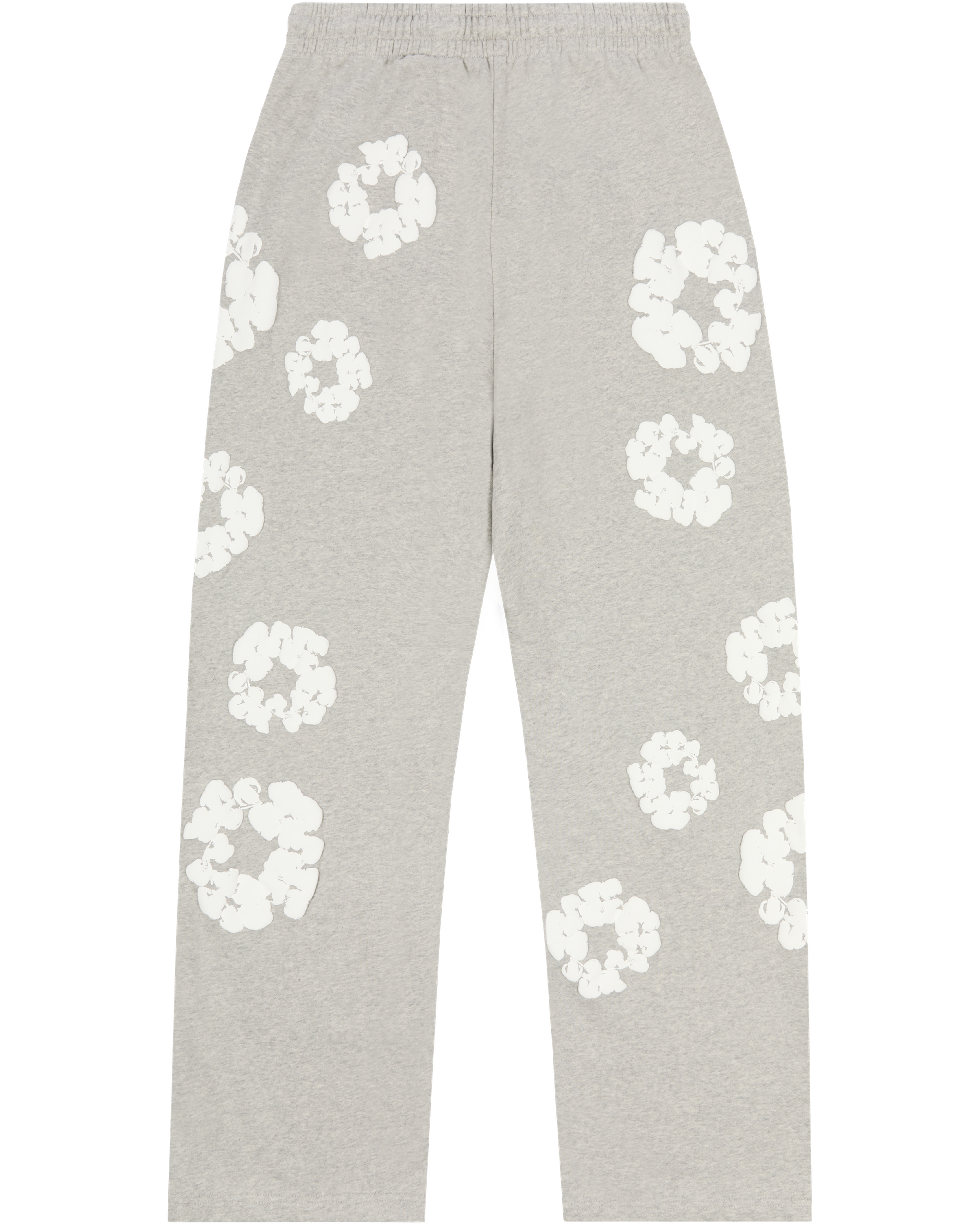 Cotton Wreath Baggy Sweatpants Grey