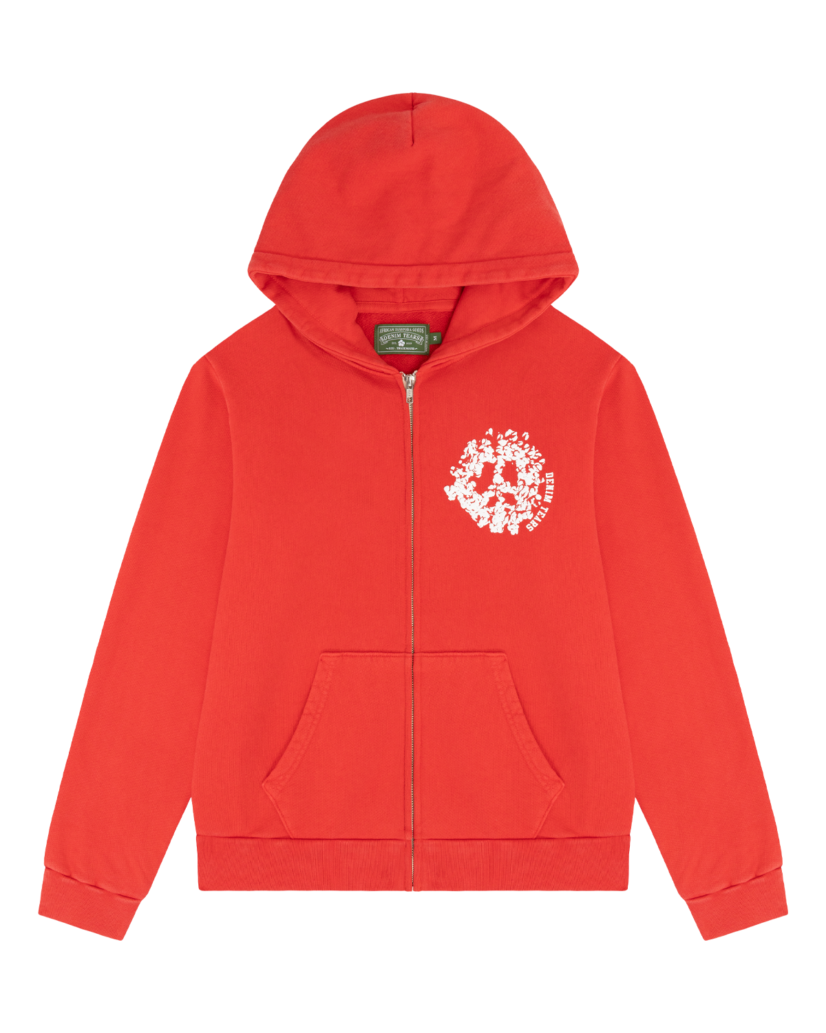 Denim University Zip Hoodie Red