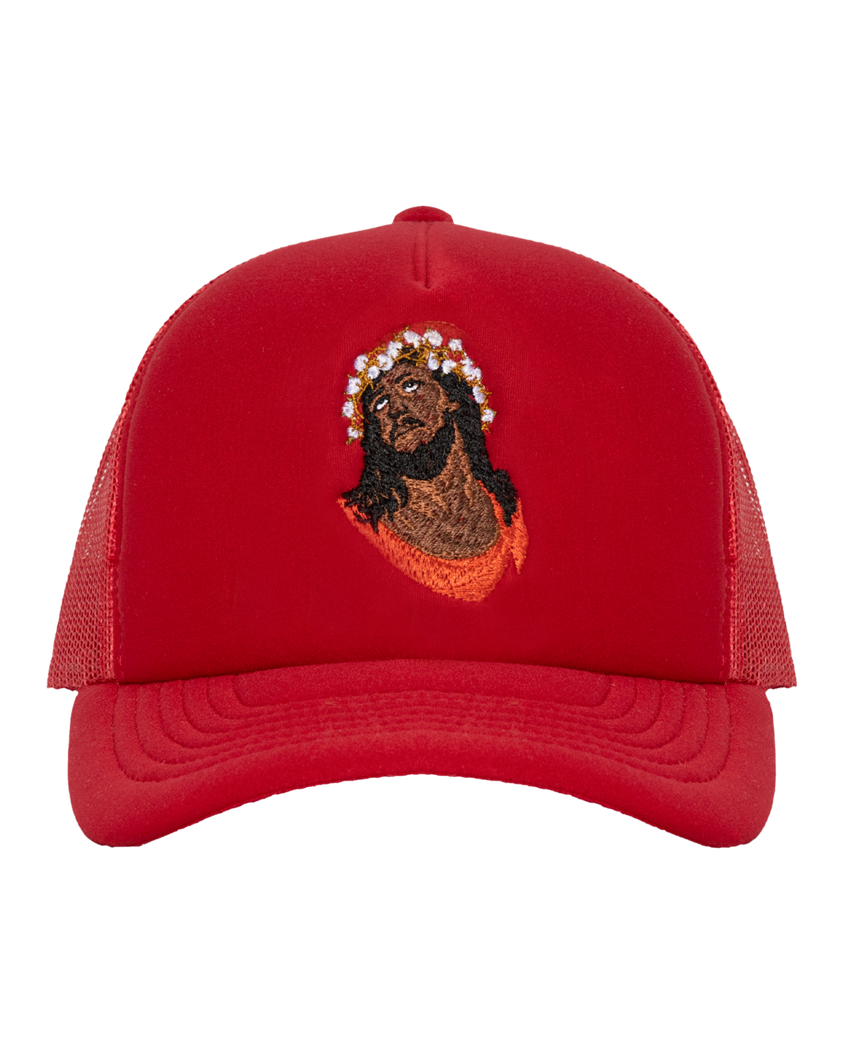 Crown Made of Cotton Red Trucker Hat