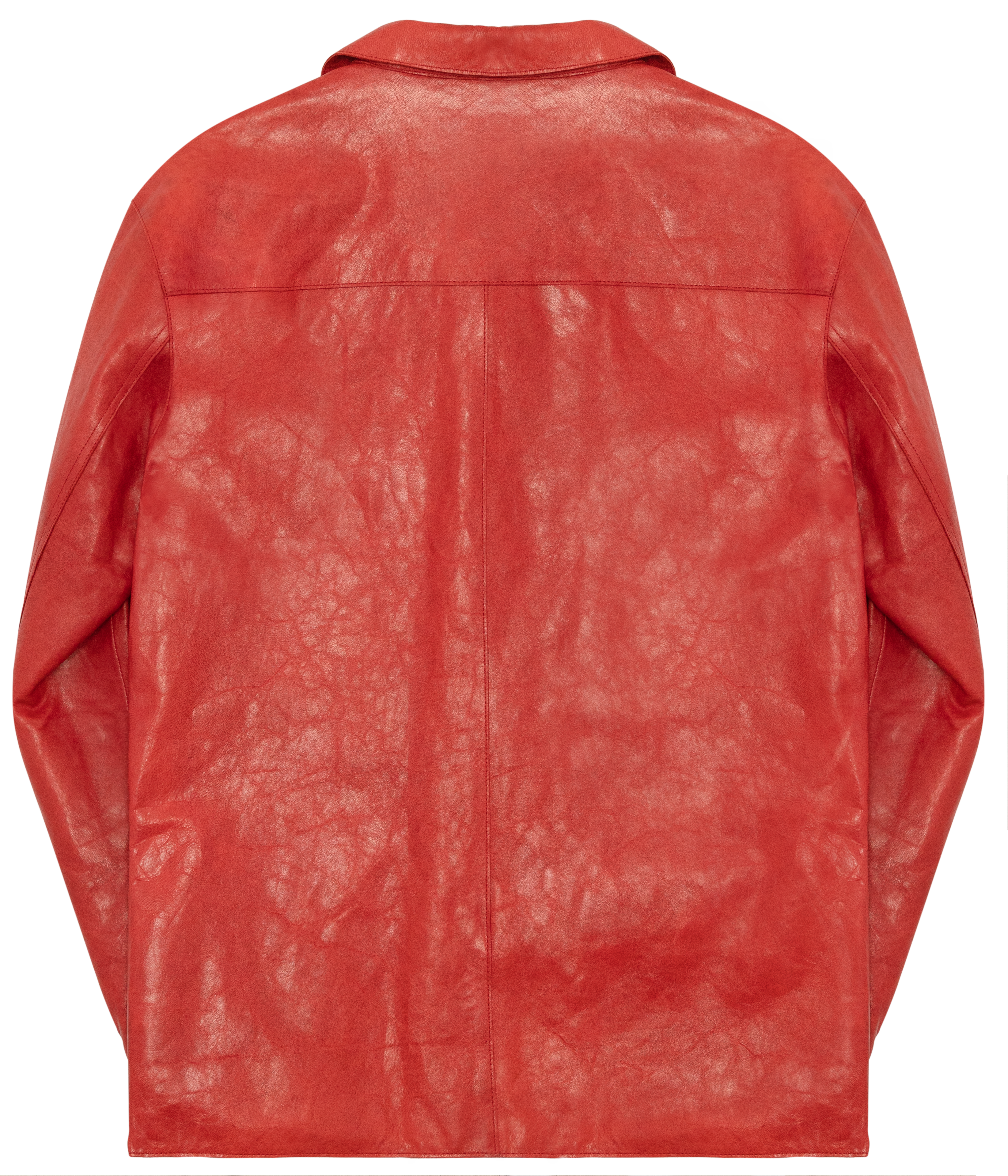 Red Guts Leather Car Jacket