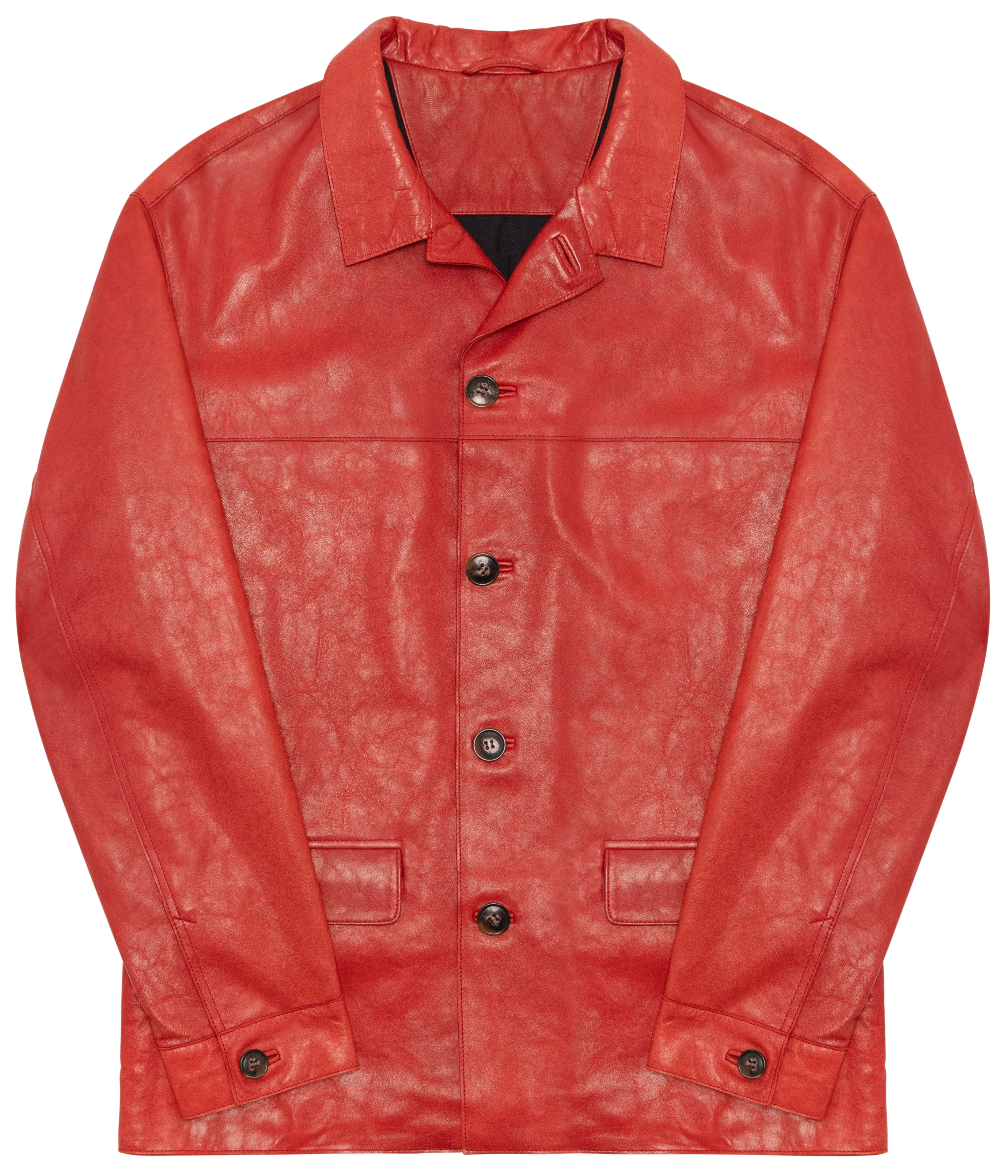 Red Guts Leather Car Jacket