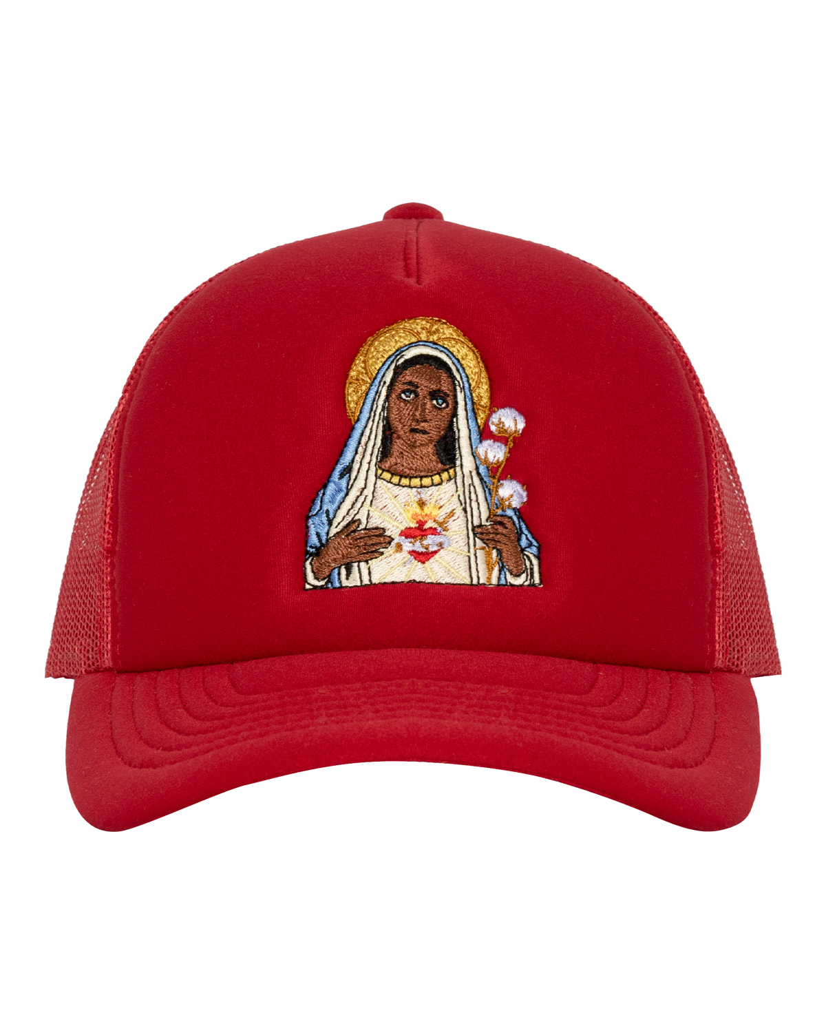 Black Madonna Red Trucker Hat