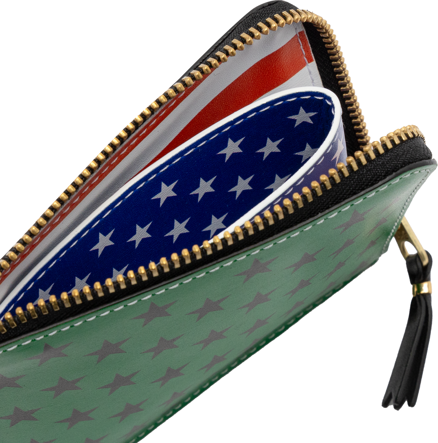 Pan-African American Flag Zip Around Wallet