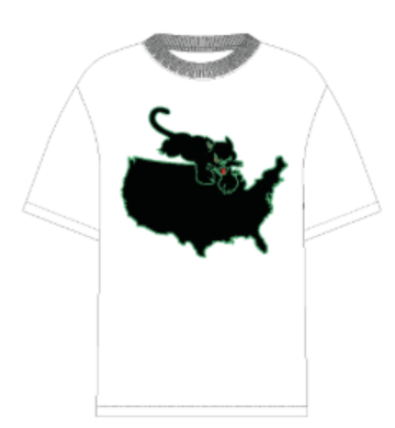 Panther Pop Up Tee White