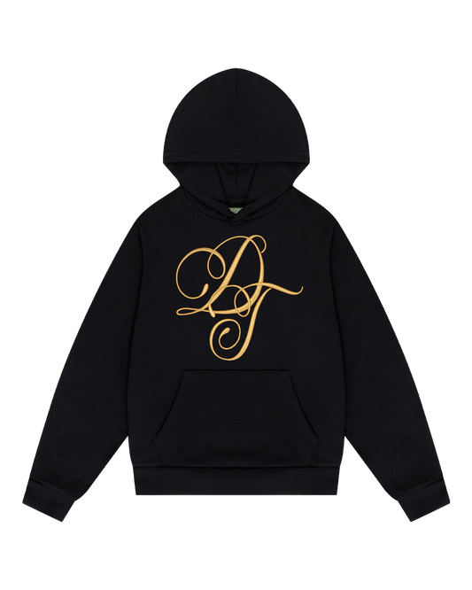 DT Metallic Gold Script Hoodie