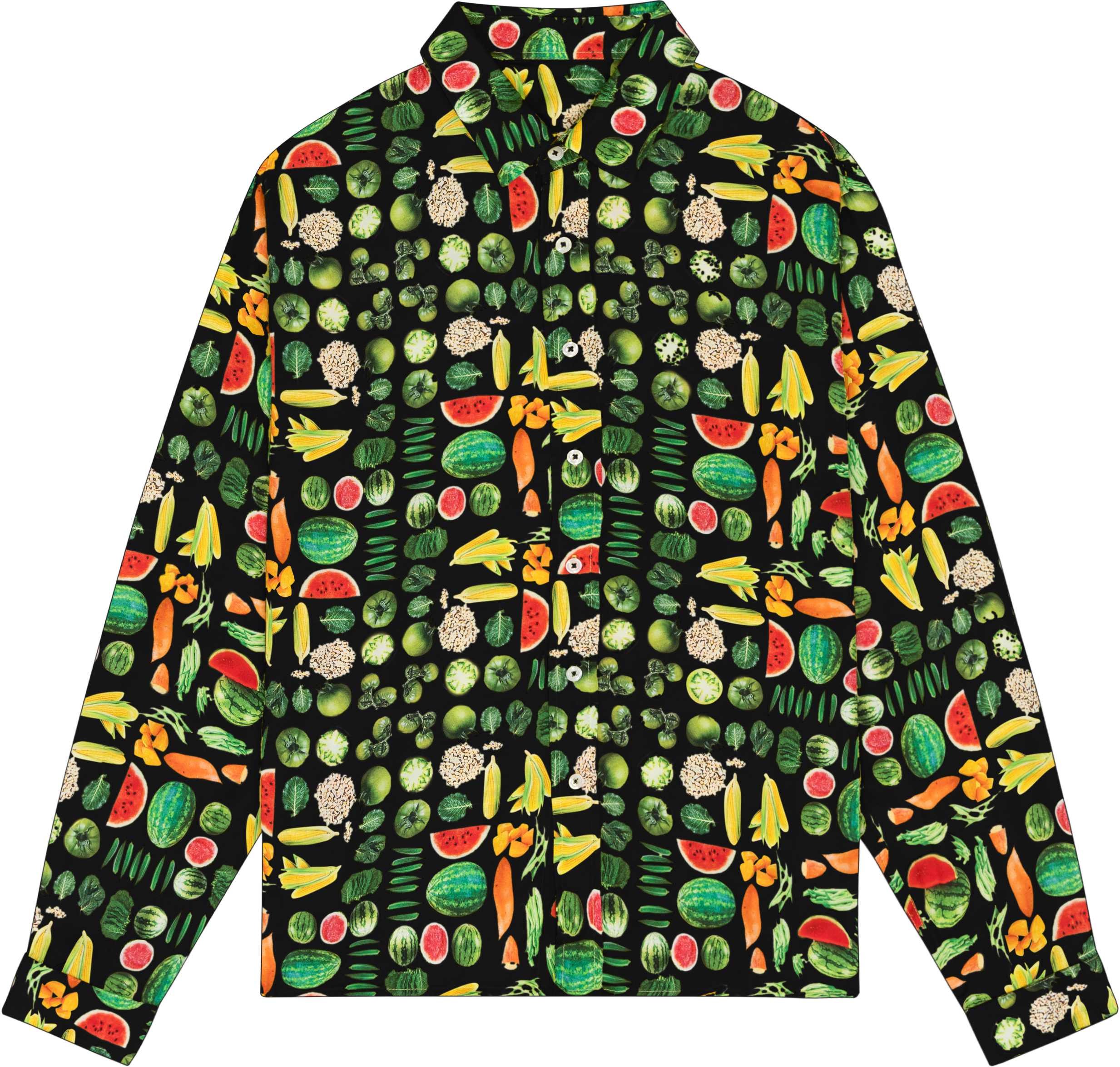Fruit Collage Button Up