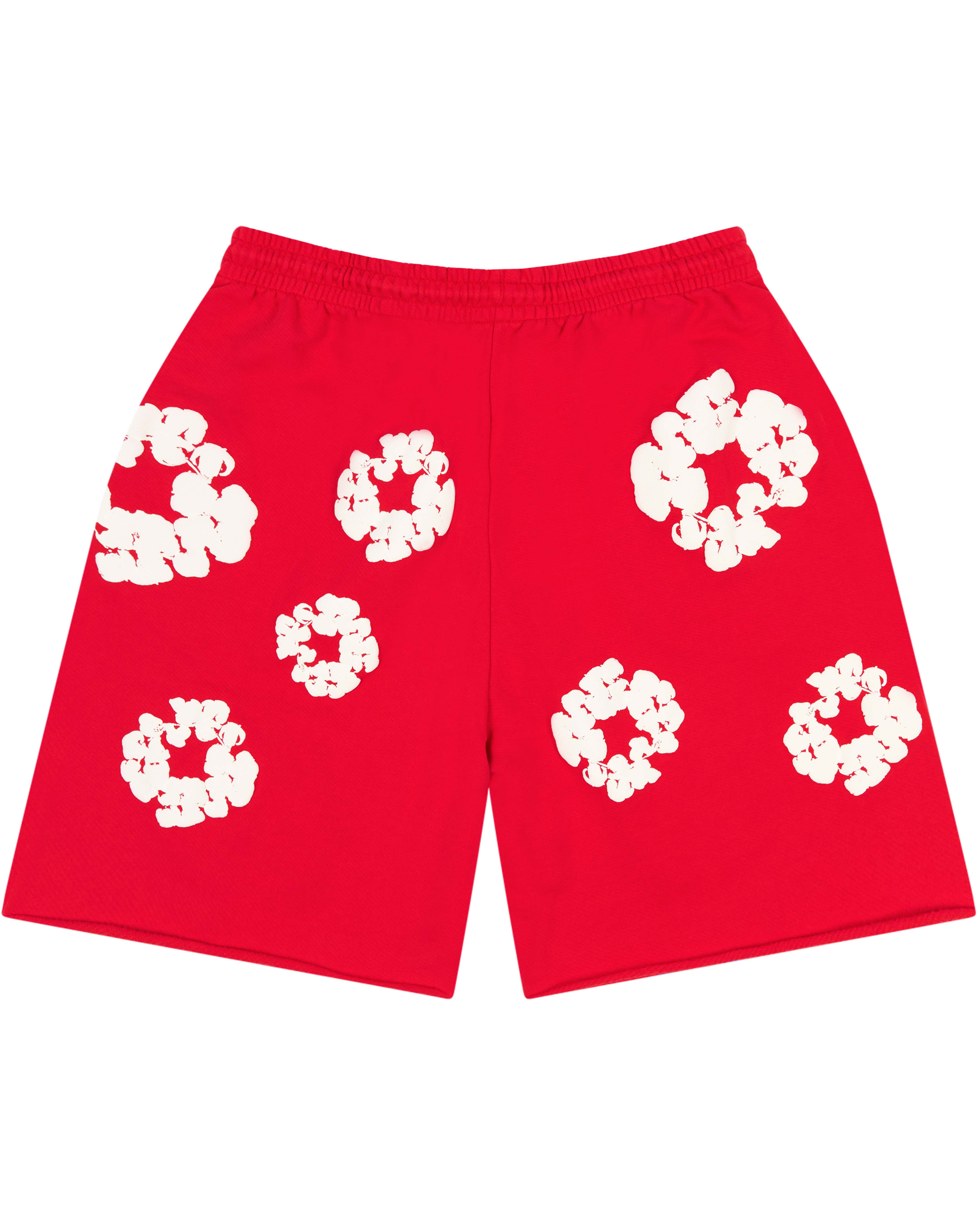 Cotton Wreath Sweatshorts Red