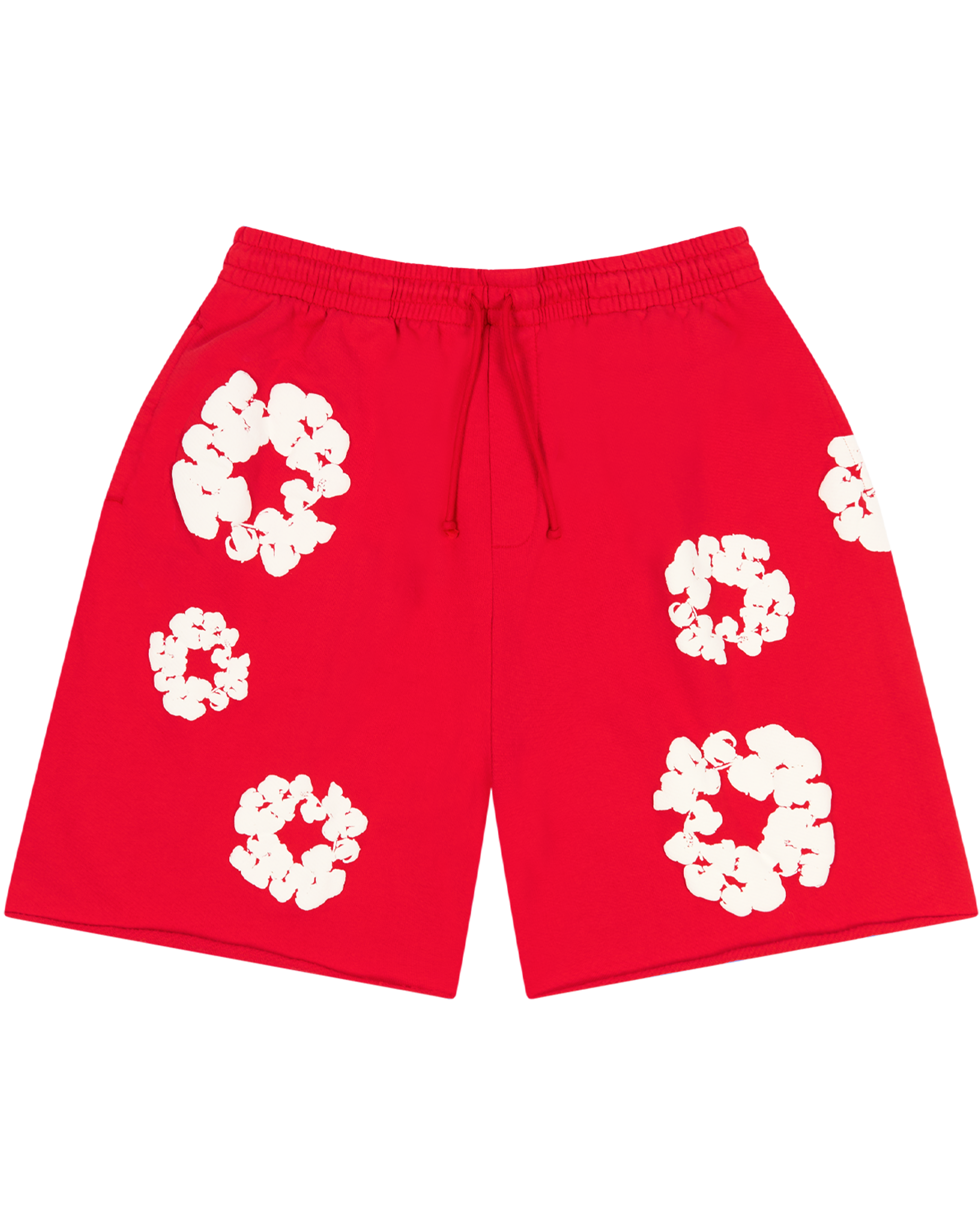 Cotton Wreath Sweatshorts Red