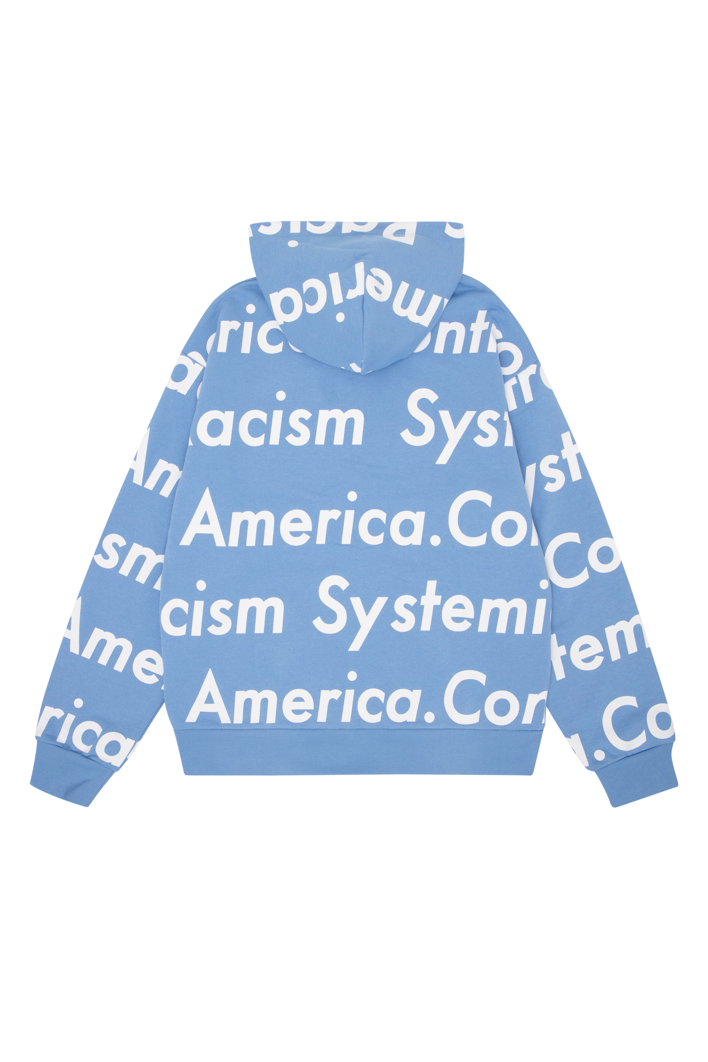 Systemic Racism Controls America Zip Up Hoodie Dusty Blue