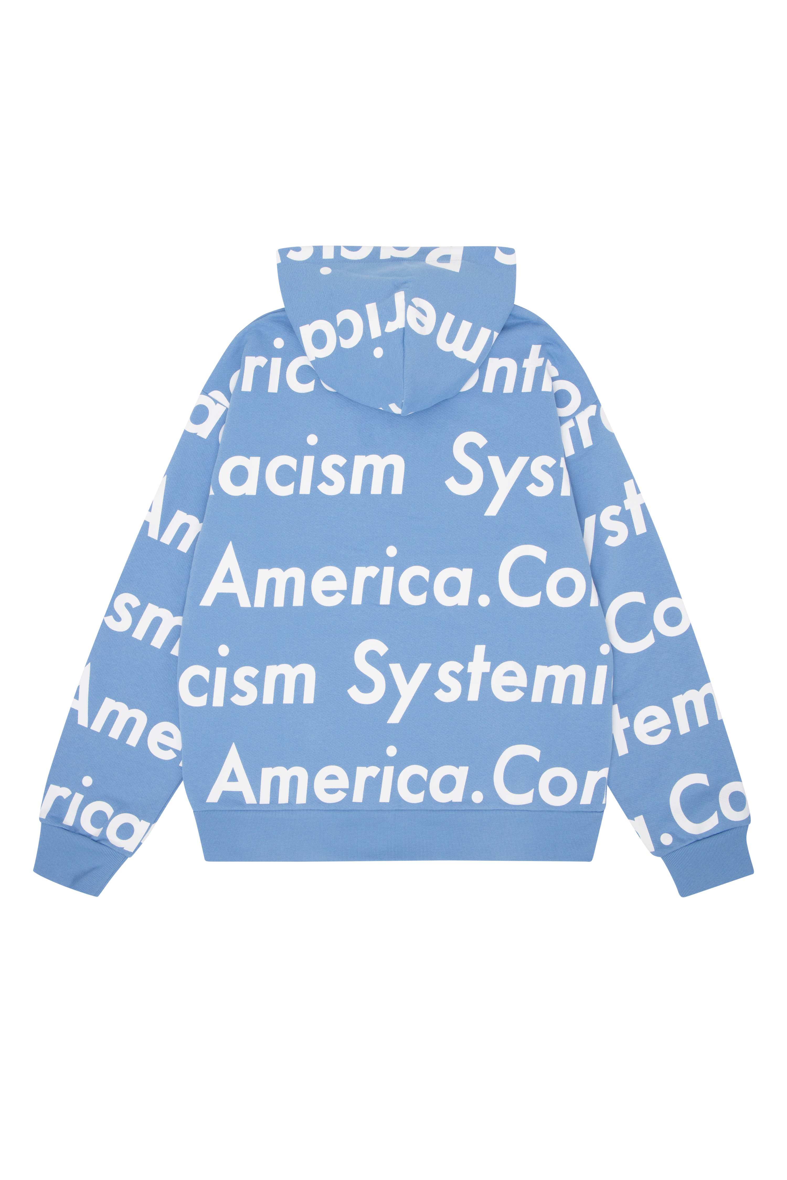 Systemic Racism Controls America Zip Up Hoodie Dusty Blue