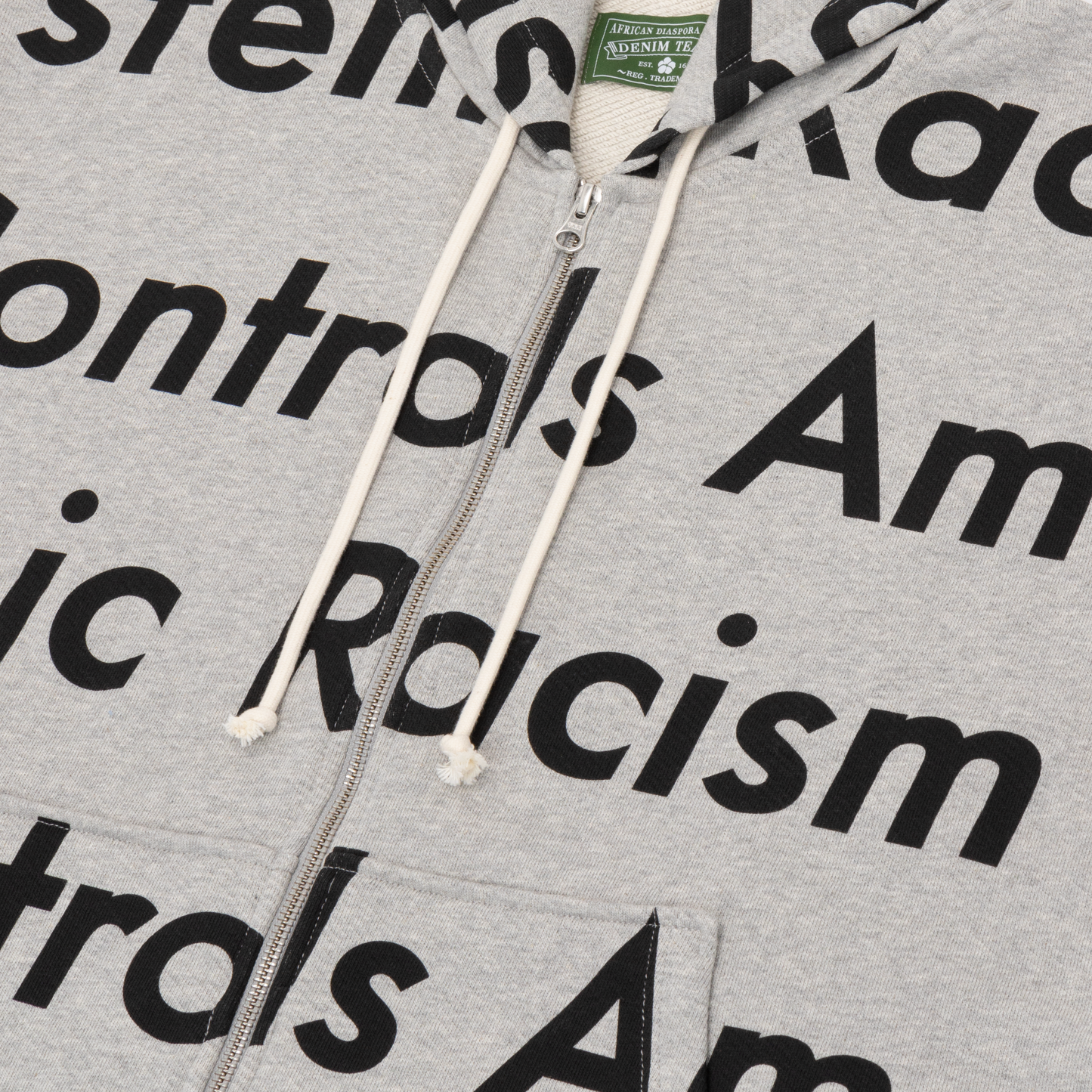 Systemic Racism Controls America Zip Up Hoodie Heather Grey