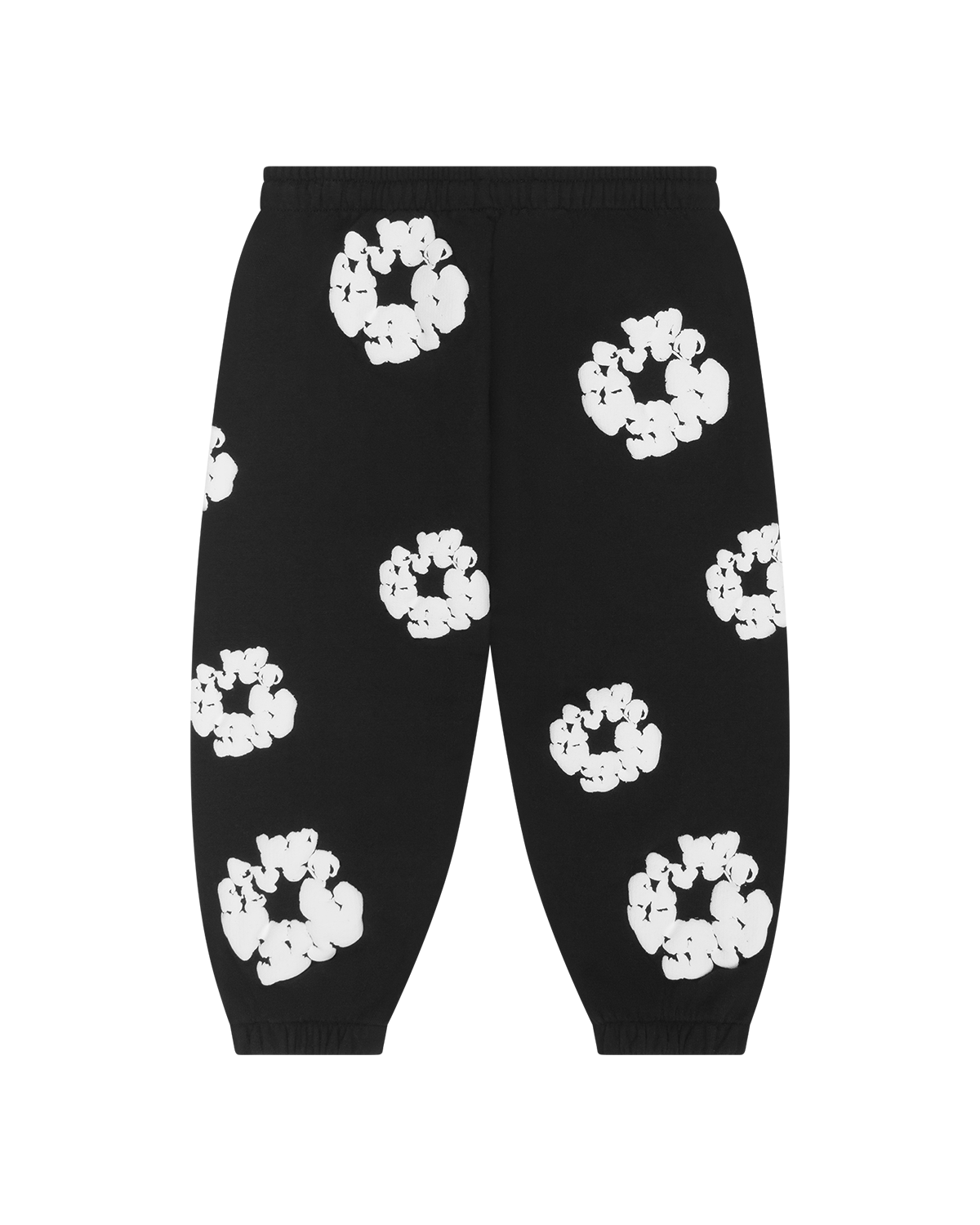 Kids Cotton Wreath Sweatpants Black