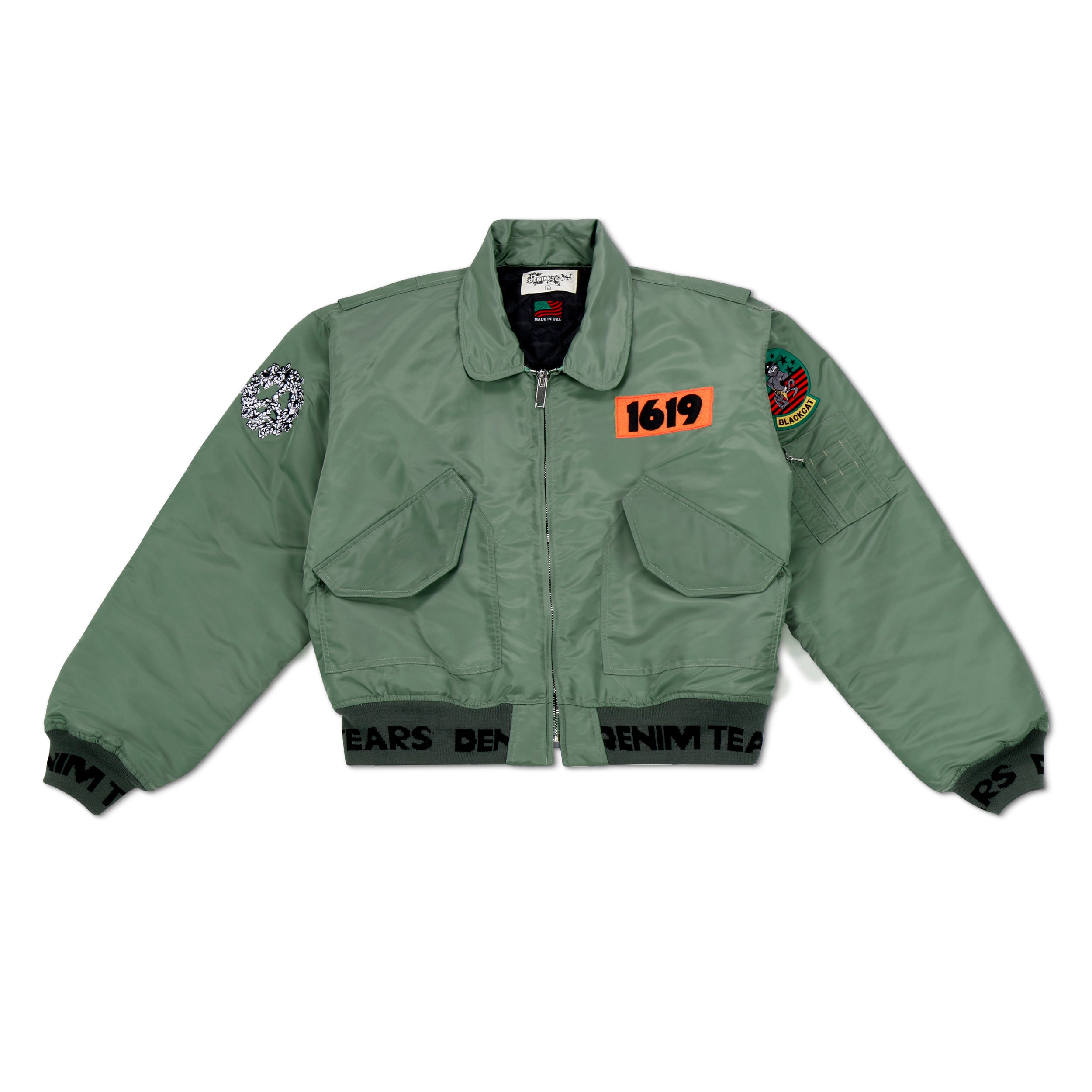 Green bomber jacket