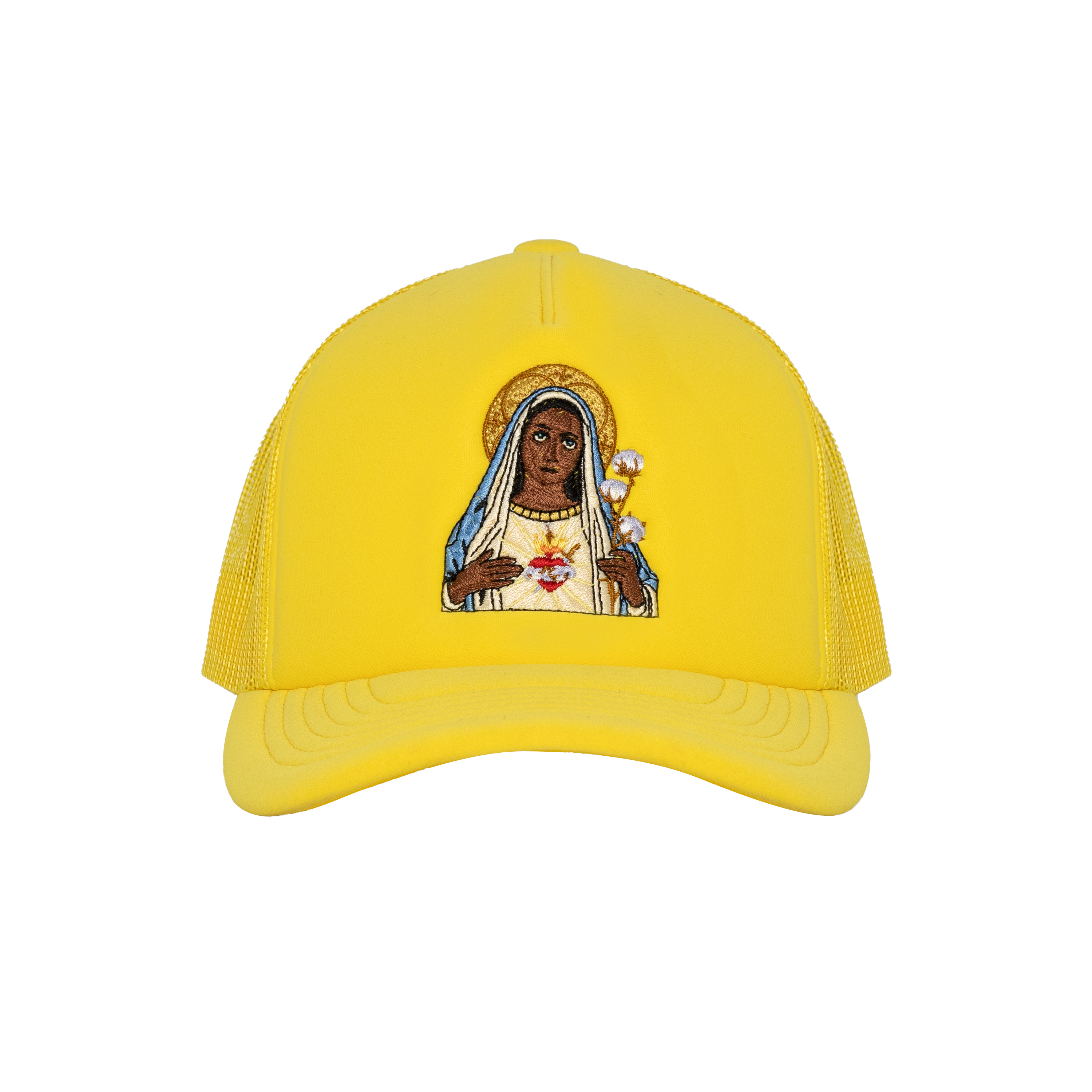 Black Madonna Yellow Trucker Hat