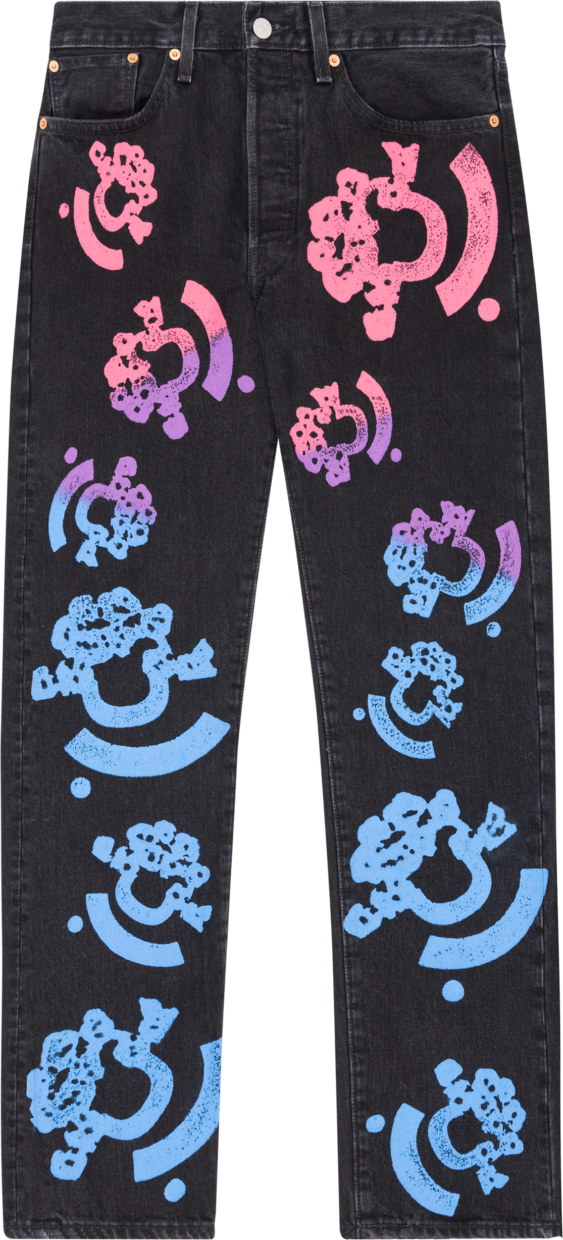 Bstroy Tears 501 Jean Washed Black