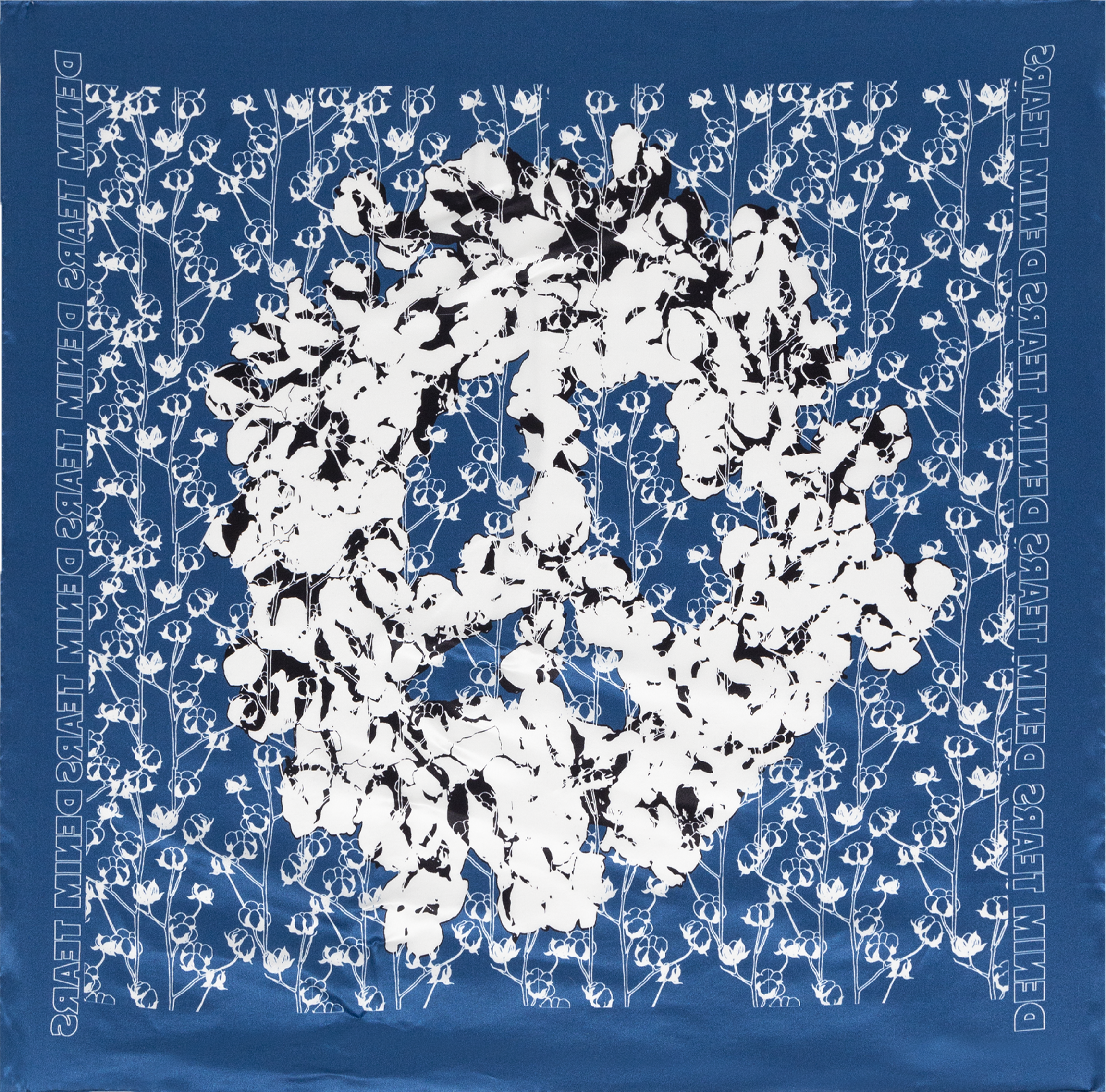 Cotton Peace Wreath Silk Bandana