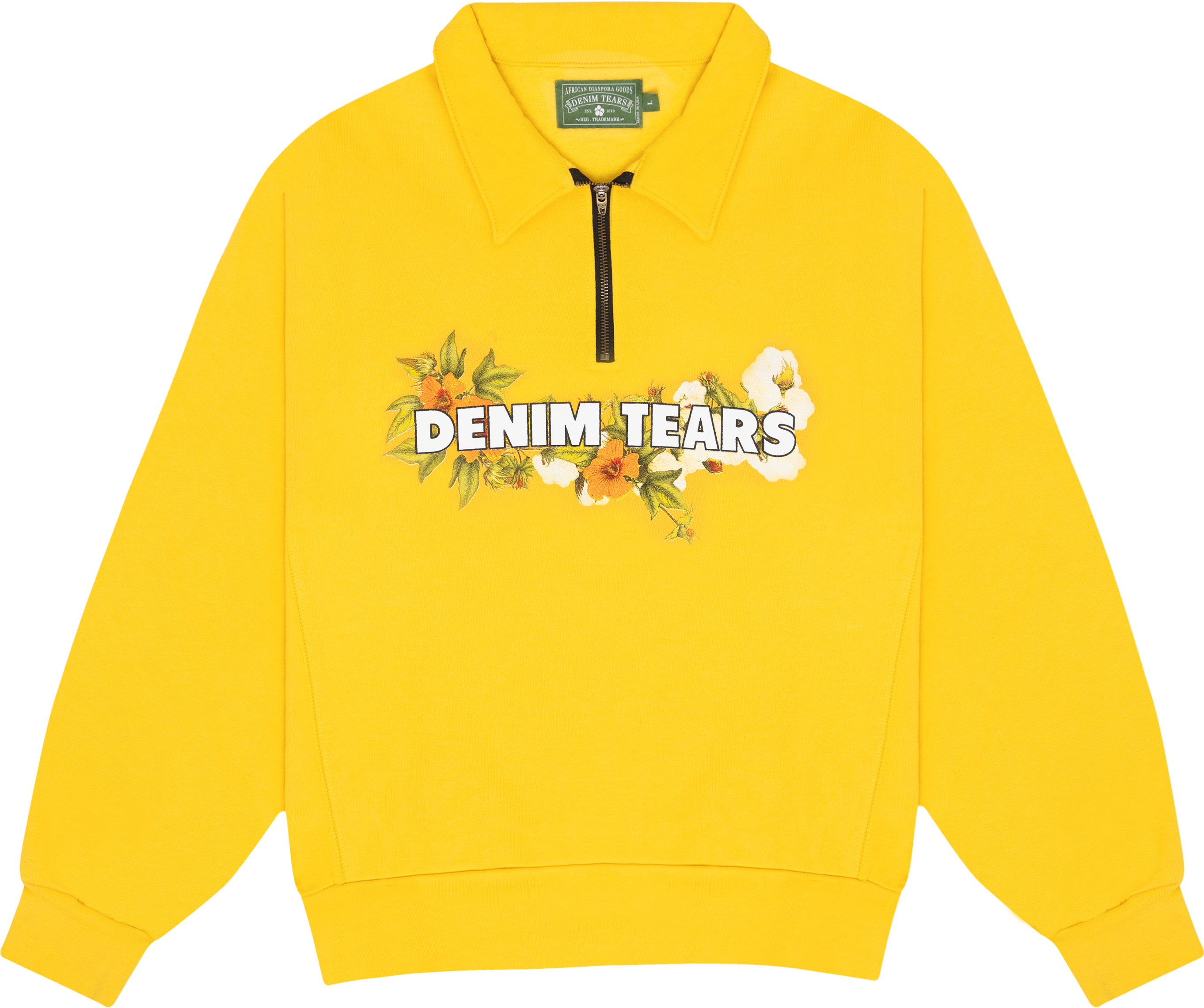 Crown Made of Cotton Half Zip Yellow