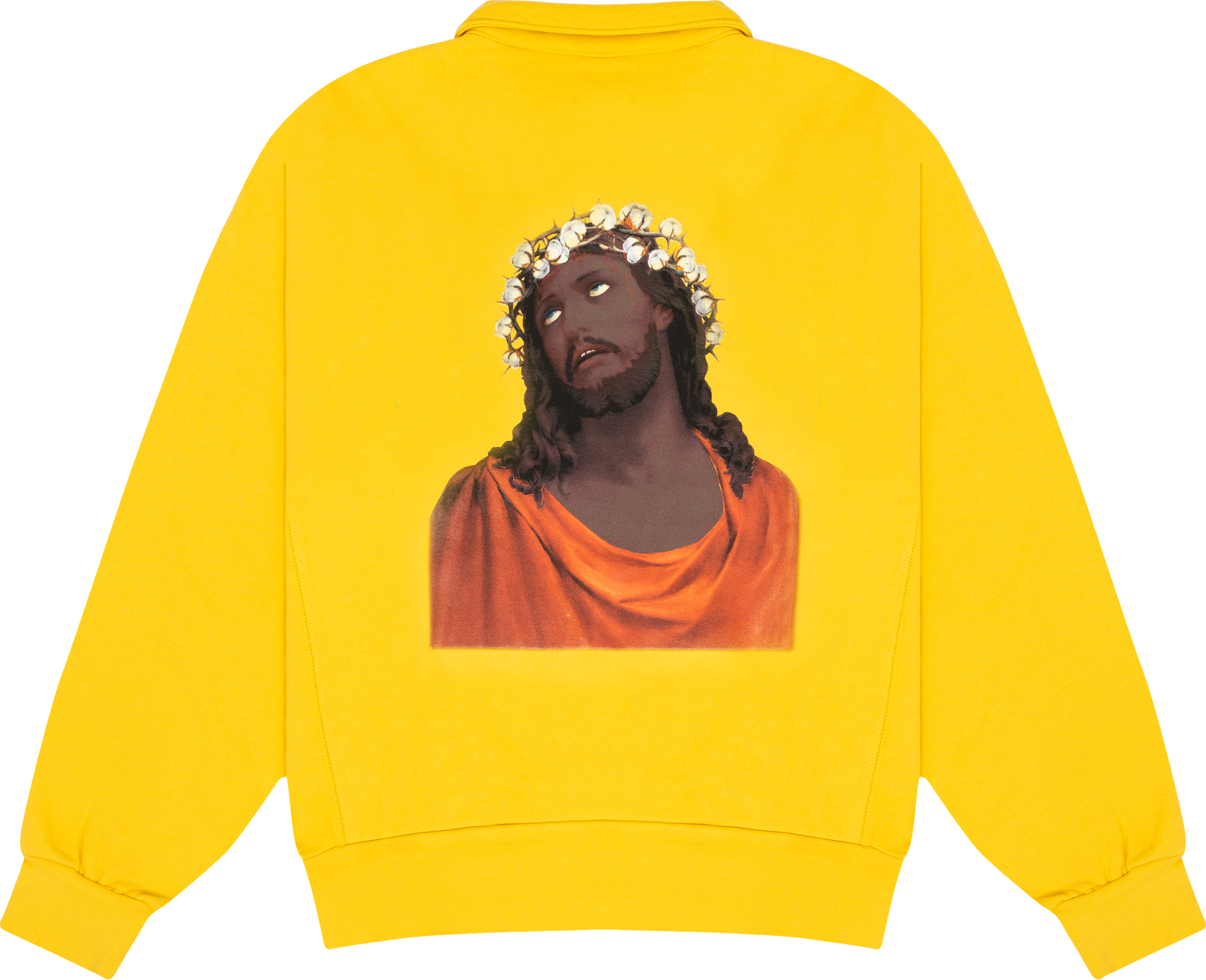 Crown Made of Cotton Half Zip Yellow