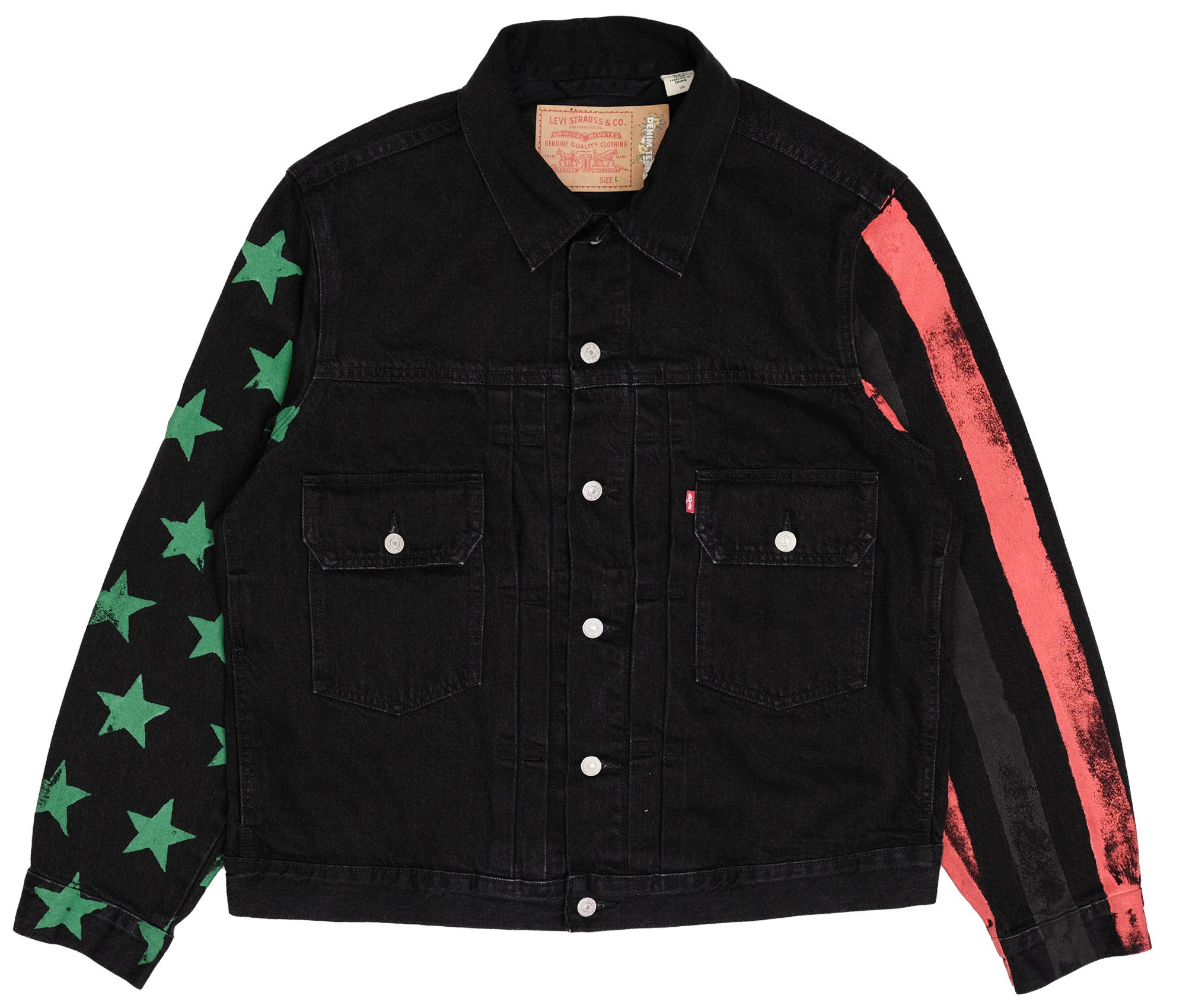 Cactus Tears Denim Plant Jacket Black
