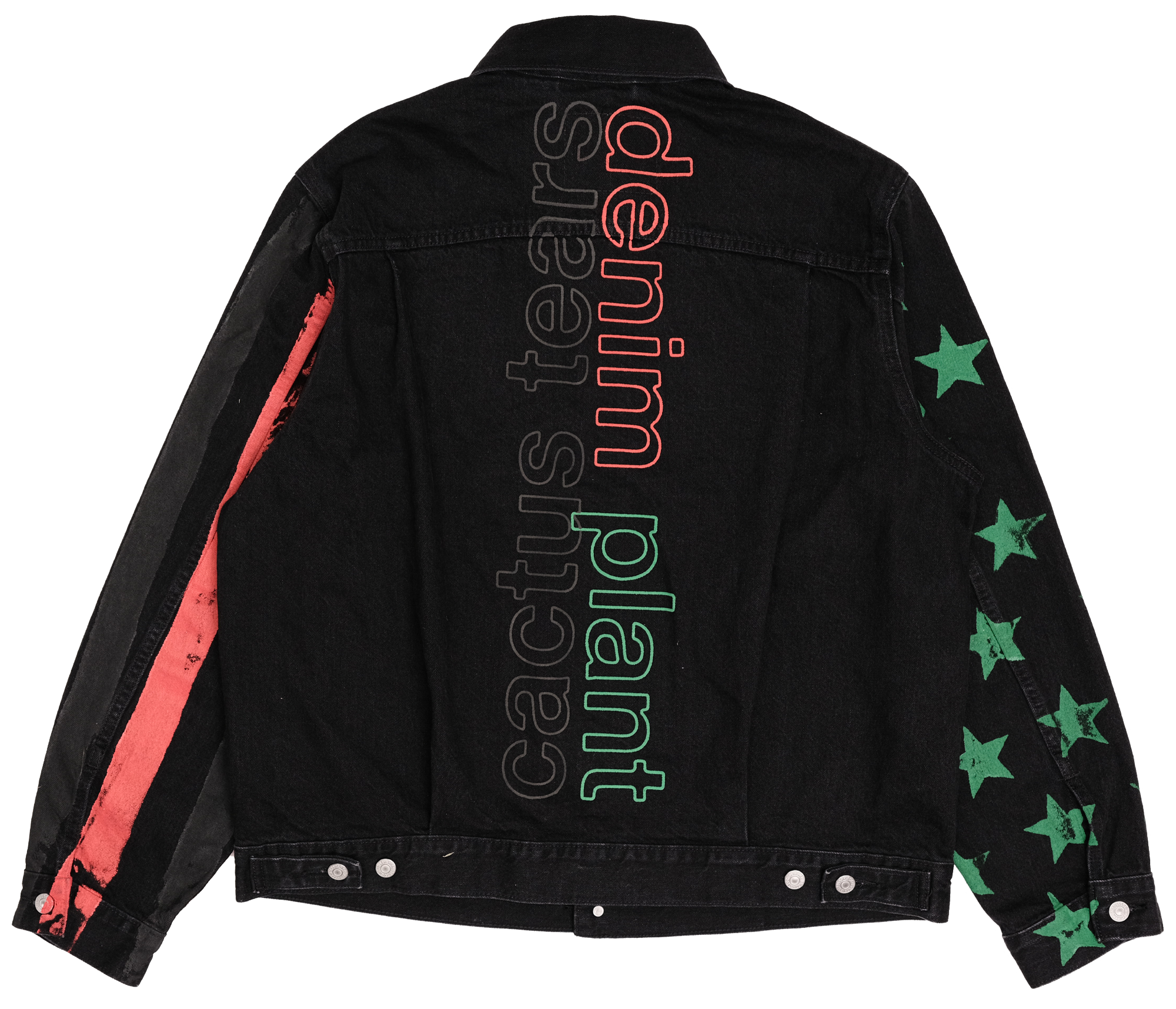 Cactus Tears Denim Plant Jacket Black