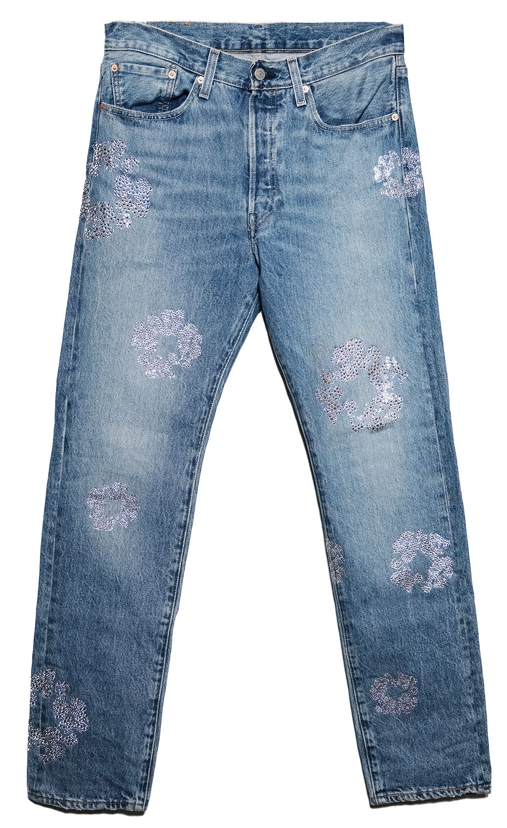 Bust Down Tears 501 Light Wash