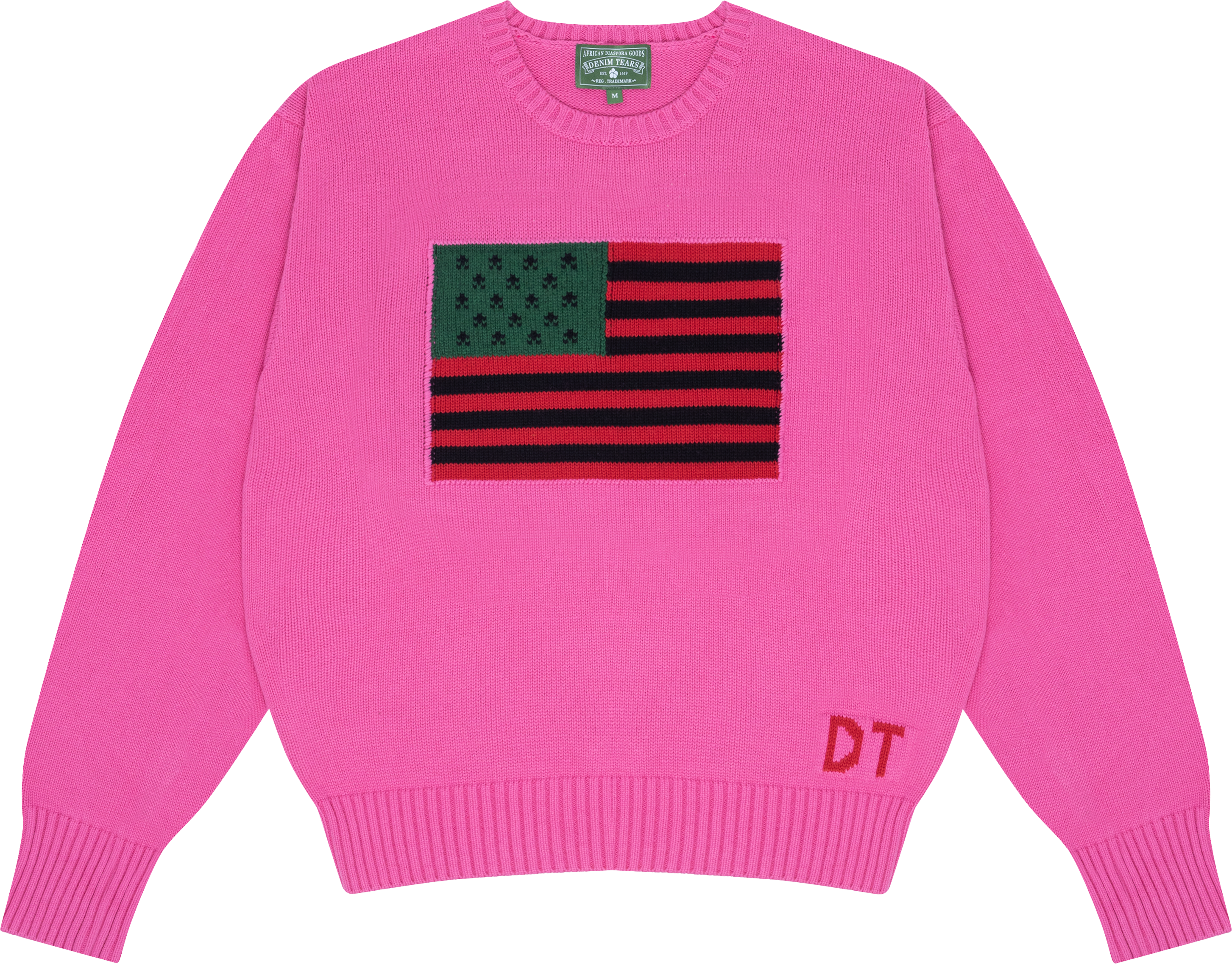 1619 Pan African Flag Sweater Pink