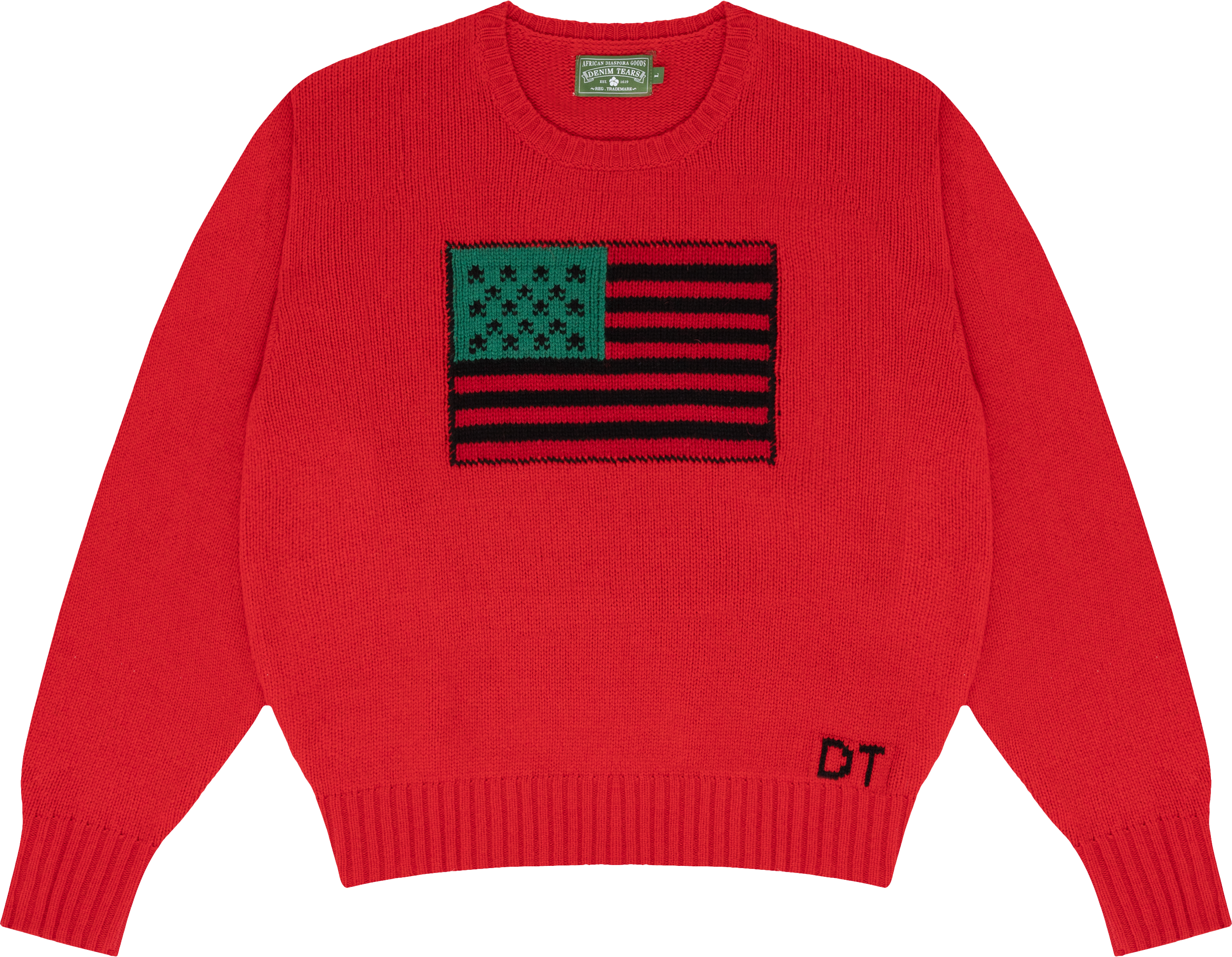 1619 Pan African Flag Sweater Red