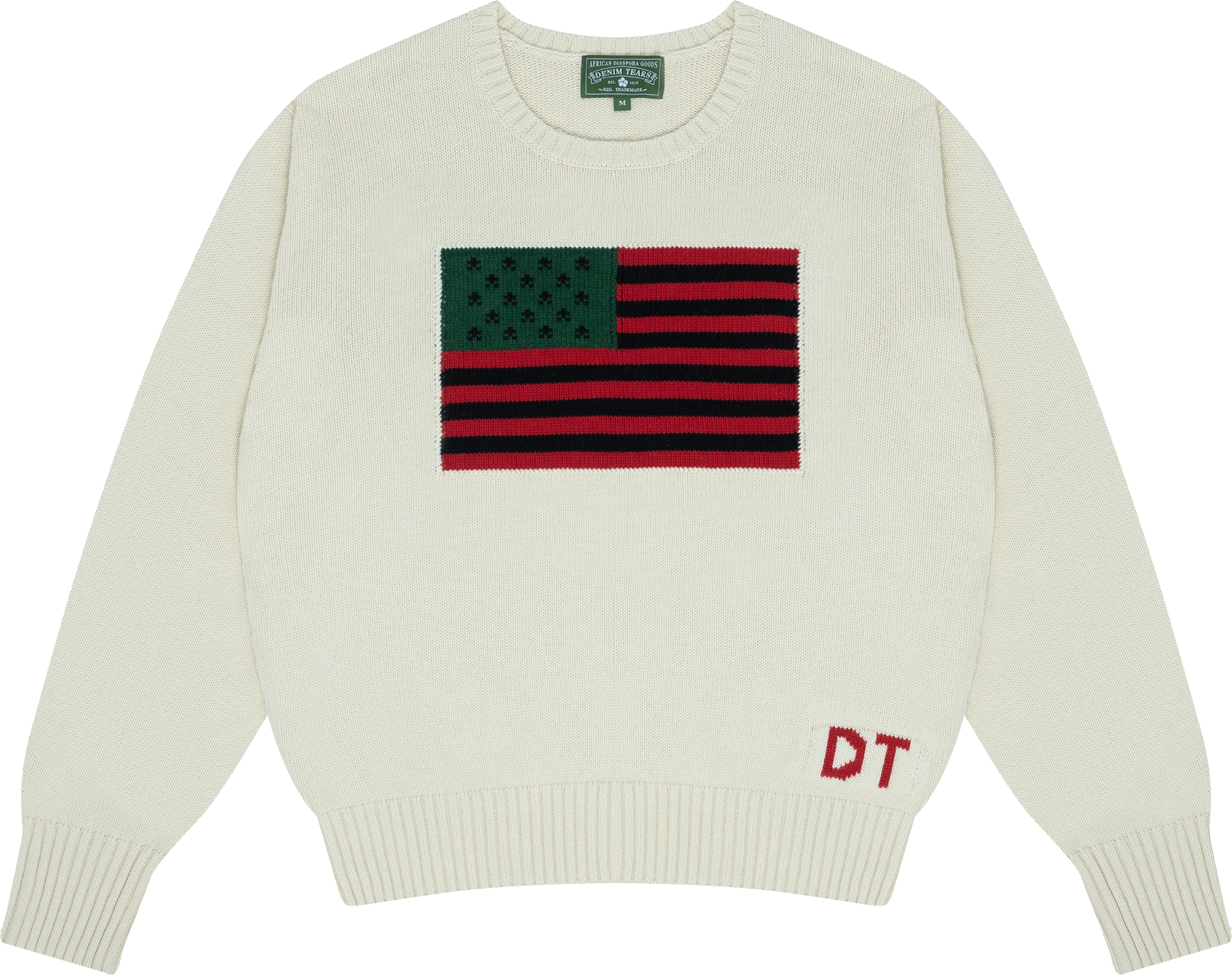 1619 Pan African Flag Sweater Natural