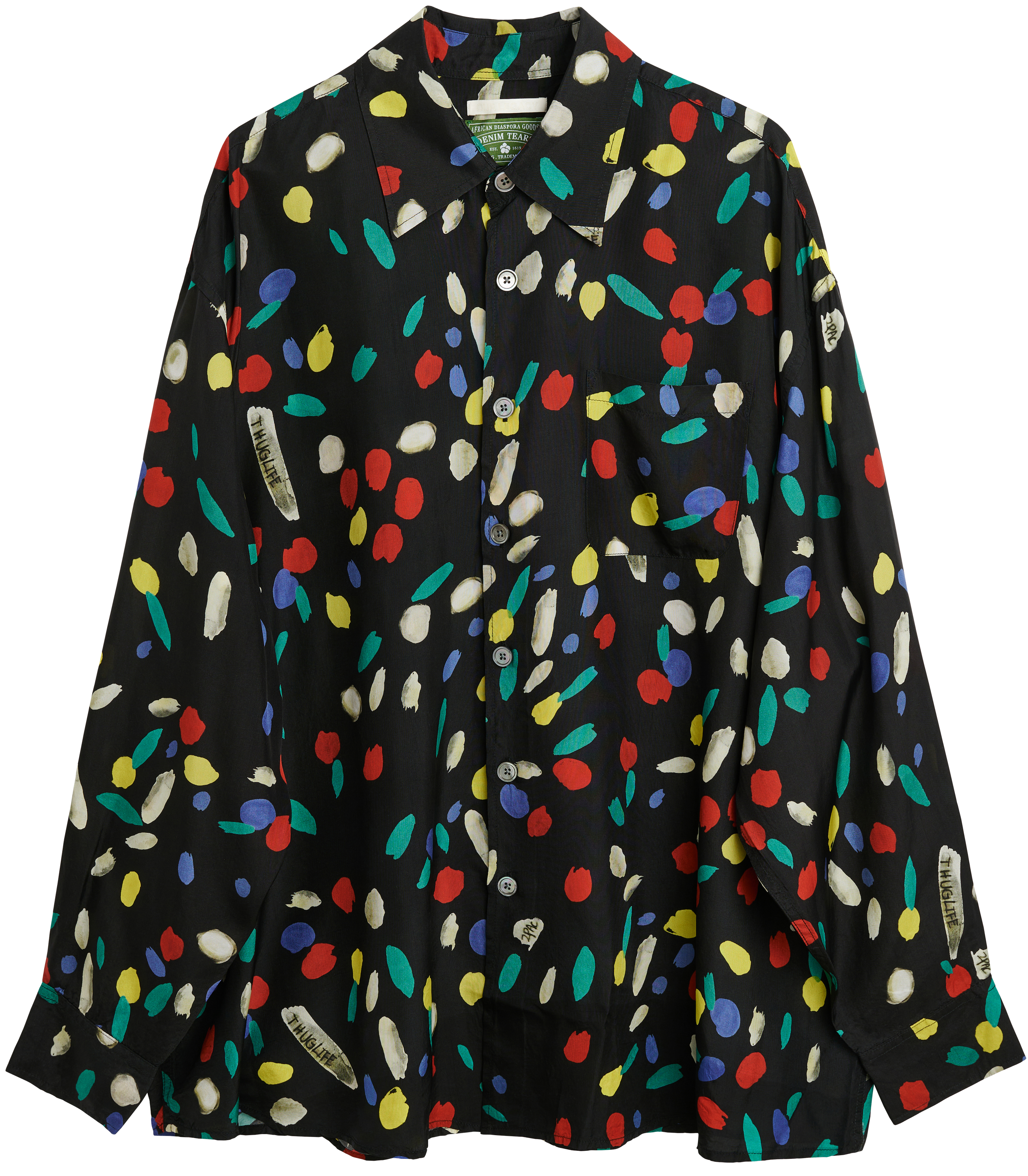 Borrowed Shirt Notebook Print Cupro