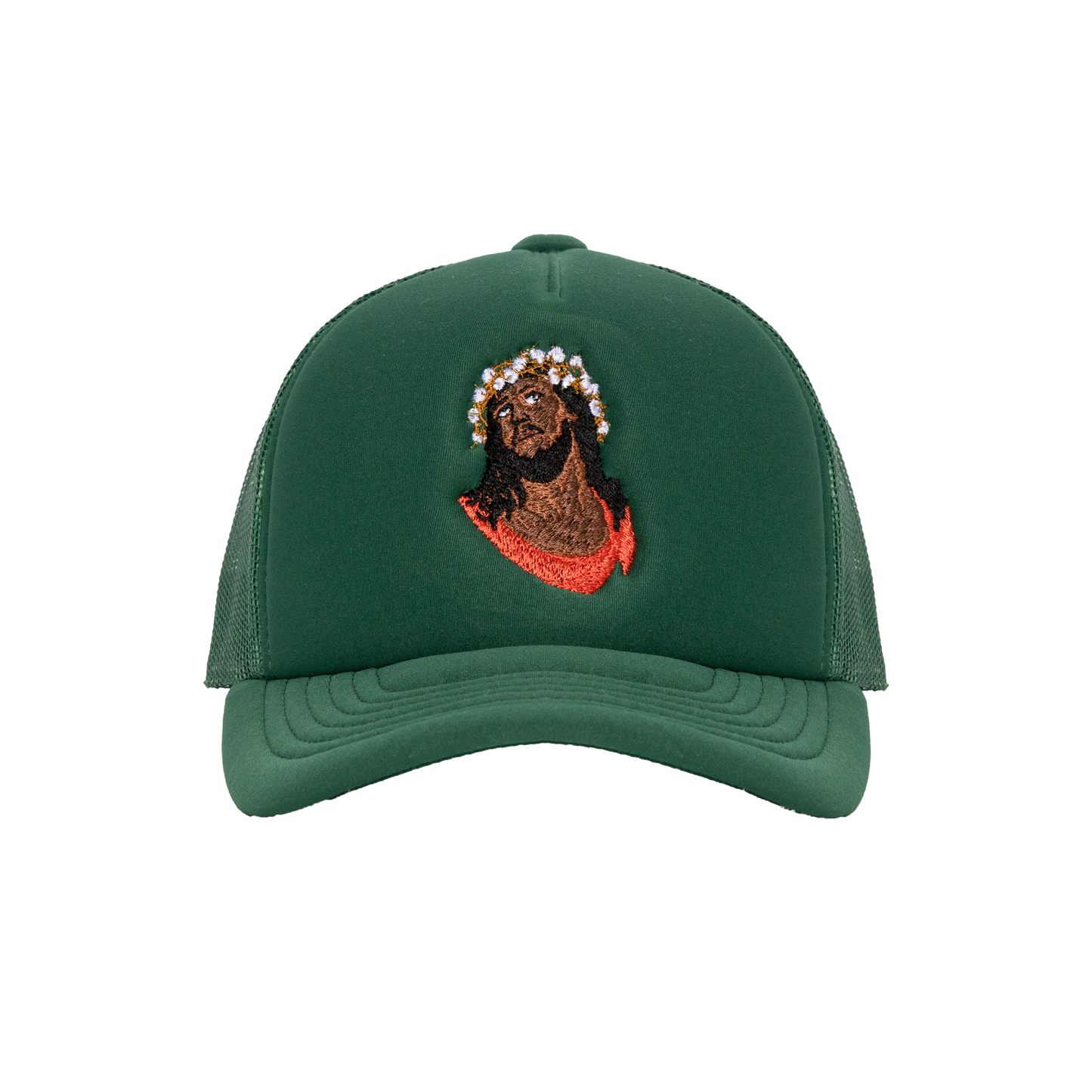 Crown Made of Cotton Green Trucker Hat